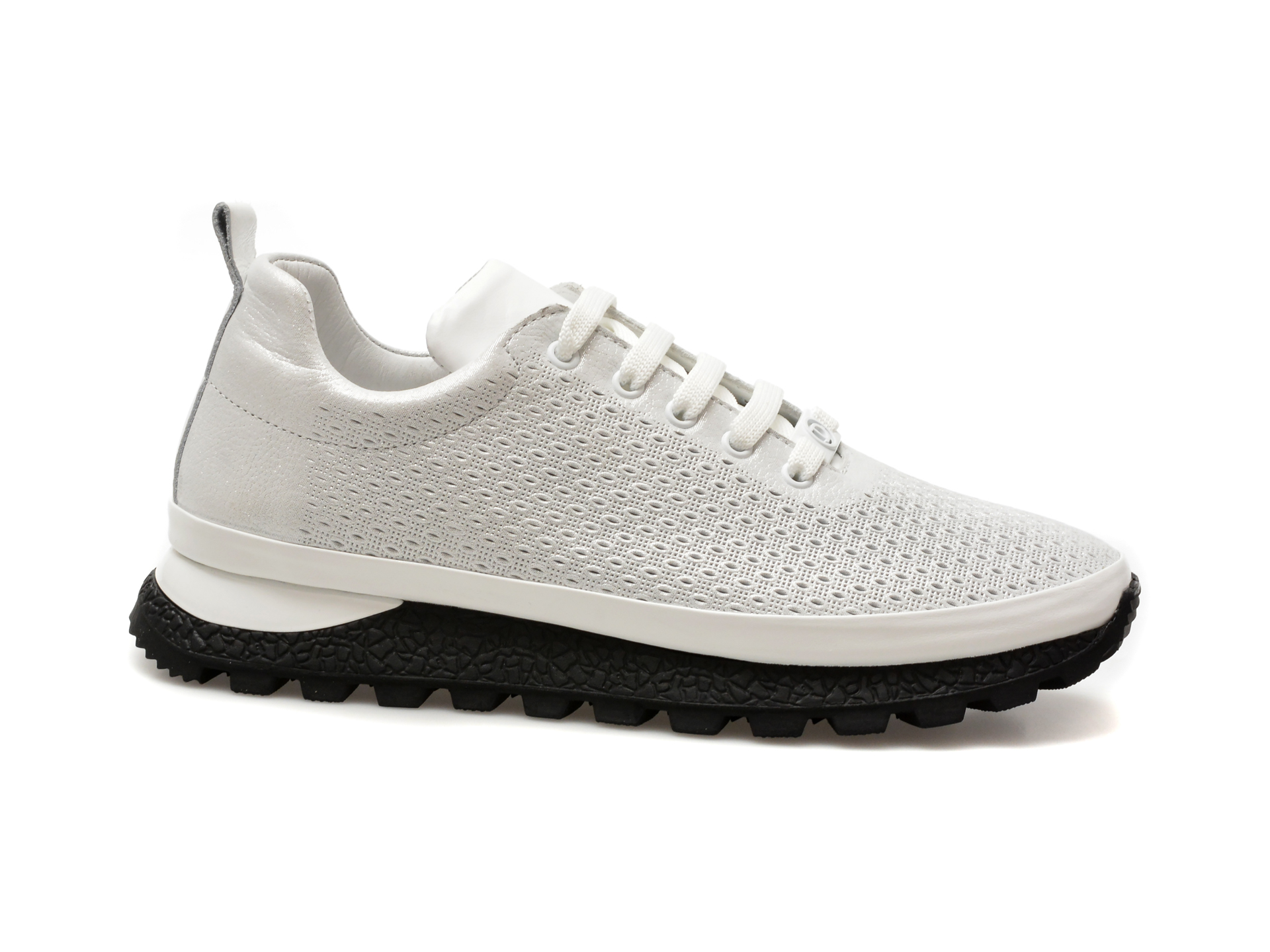 Pantofi sport IMAGE albi, 82900, din piele naturala