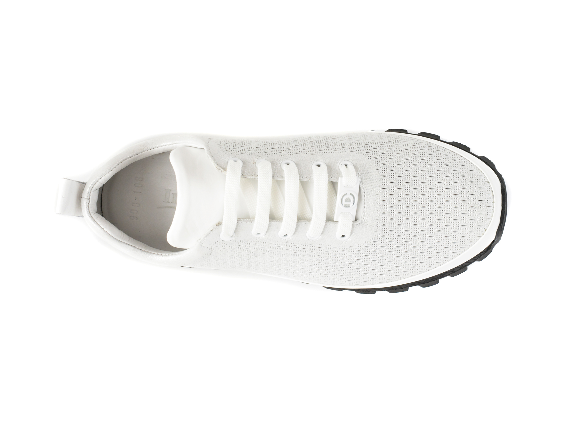 Pantofi sport IMAGE albi, 82900, din piele naturala - imagine 6