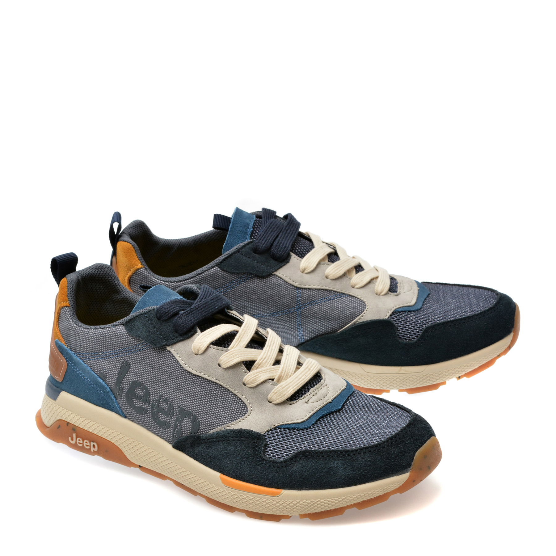 Pantofi sport JEEP albastri, 41020, din material textil - imagine 4