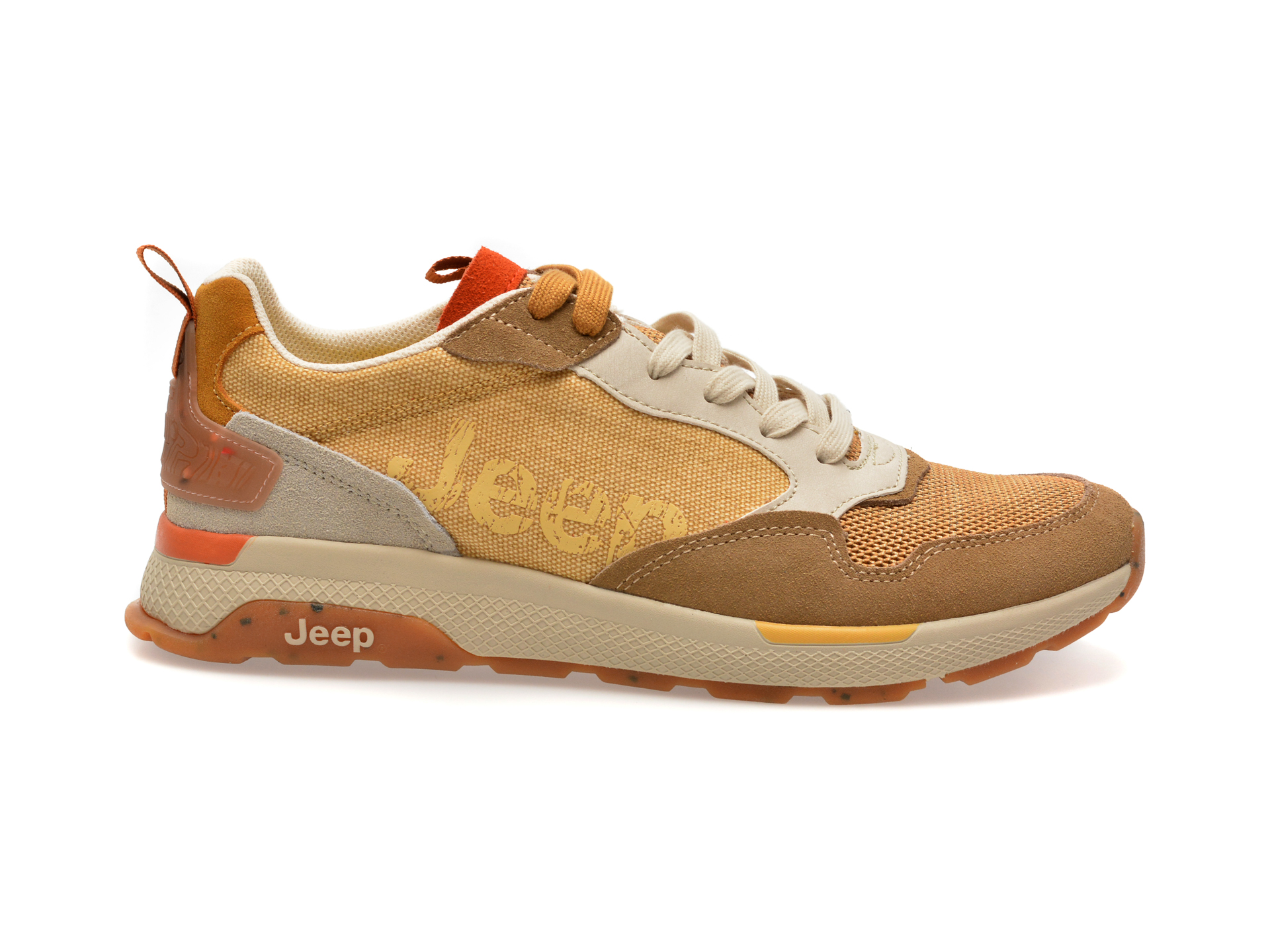 Pantofi sport JEEP galbeni, 41020, din material textil