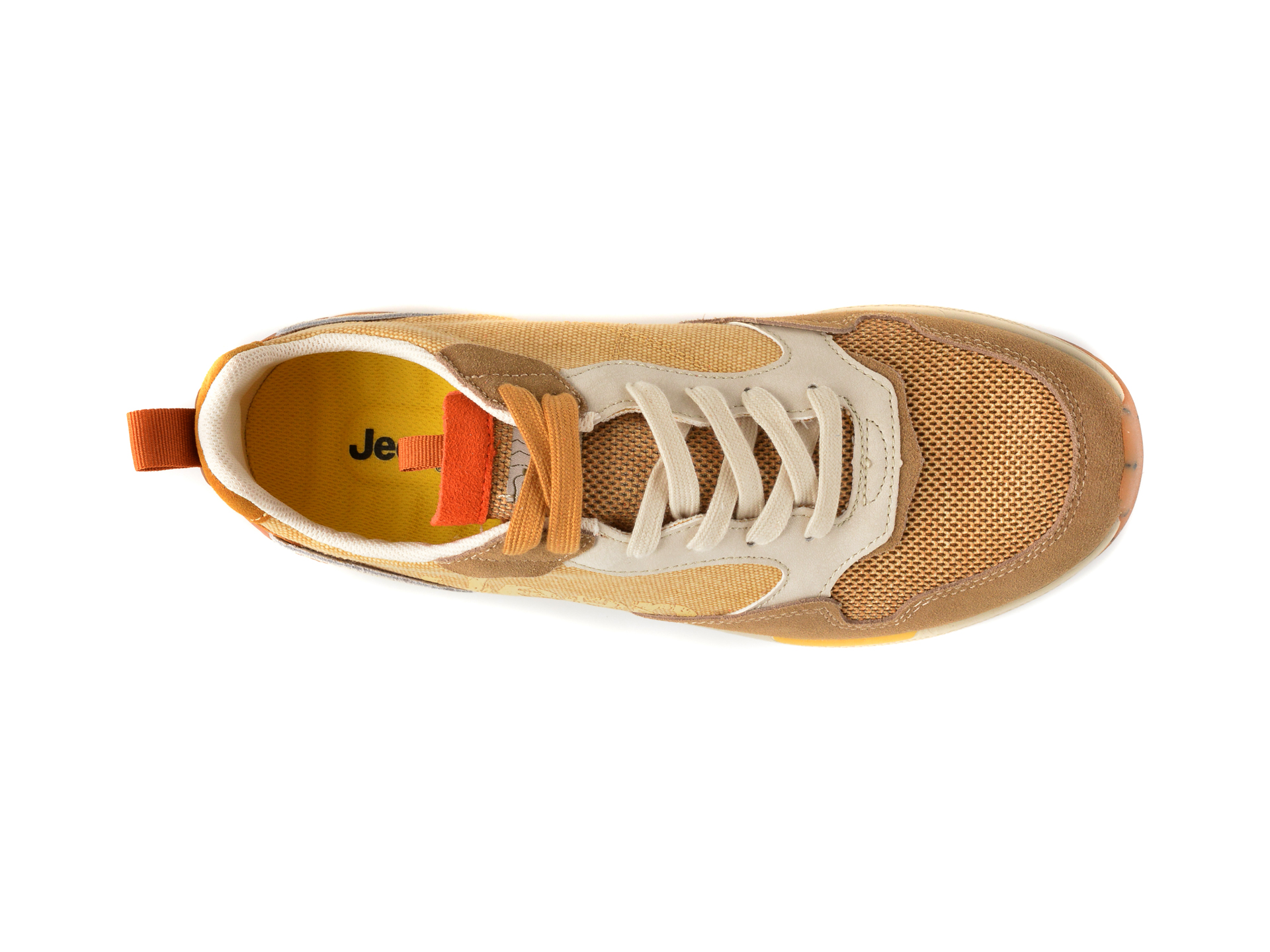 Pantofi sport JEEP galbeni, 41020, din material textil - imagine 6