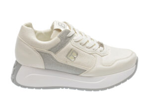 Pantofi sport LAURA BIAGIOTTI albi, 8412, din material textil