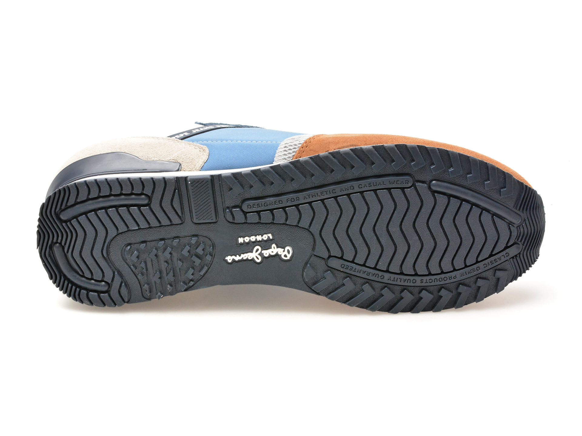 Pantofi sport PEPE JEANS albastri, LONDON ONE VINTED, din material textil - imagine 7