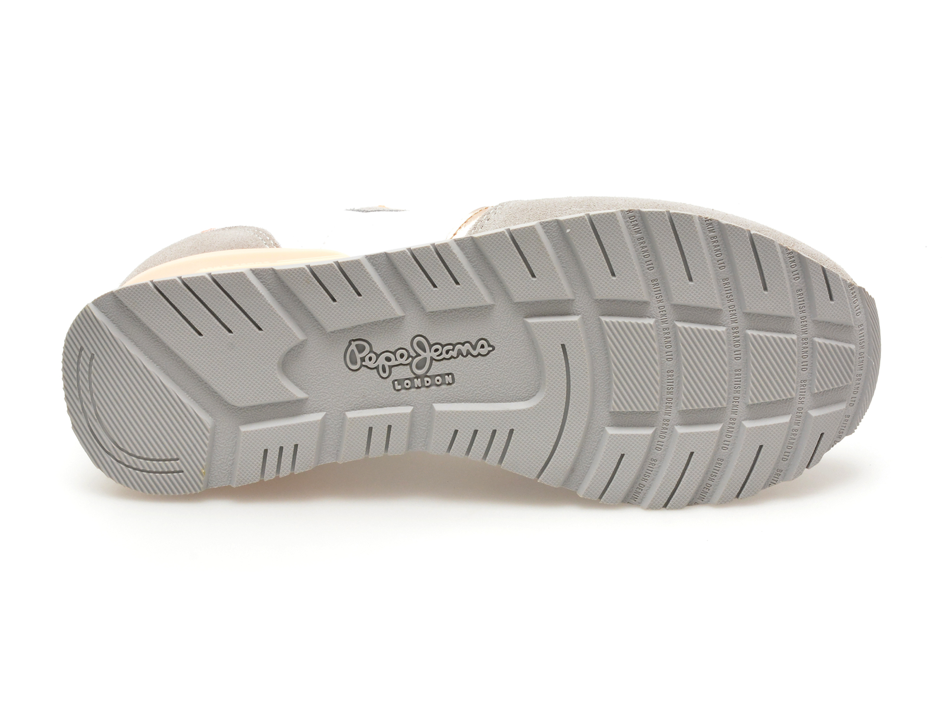 Pantofi sport PEPE JEANS albi, BRIT HERITAGE, din material textil - imagine 7