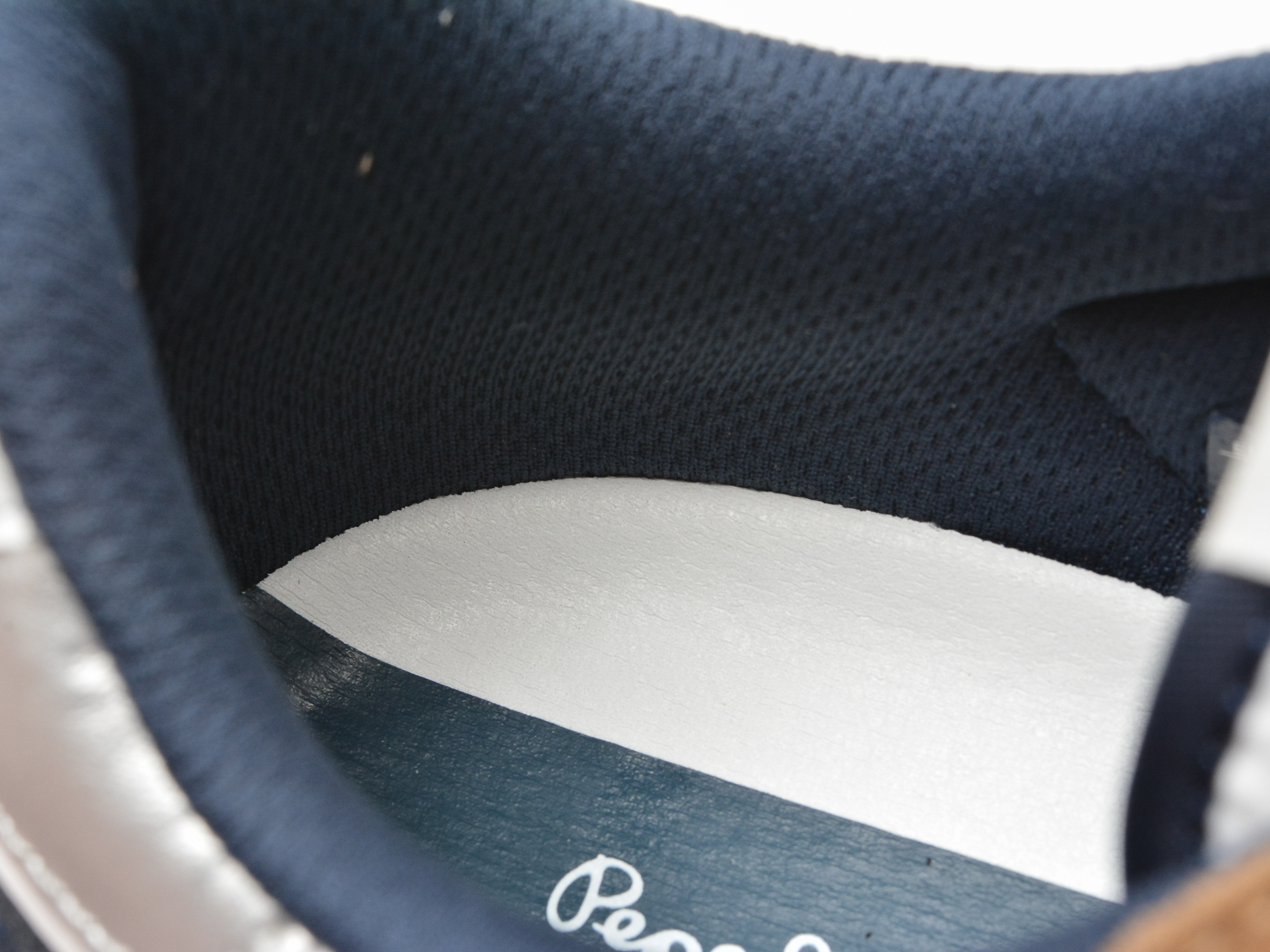 Pantofi sport PEPE JEANS albi, BRIT MIX, din material textil - imagine 3