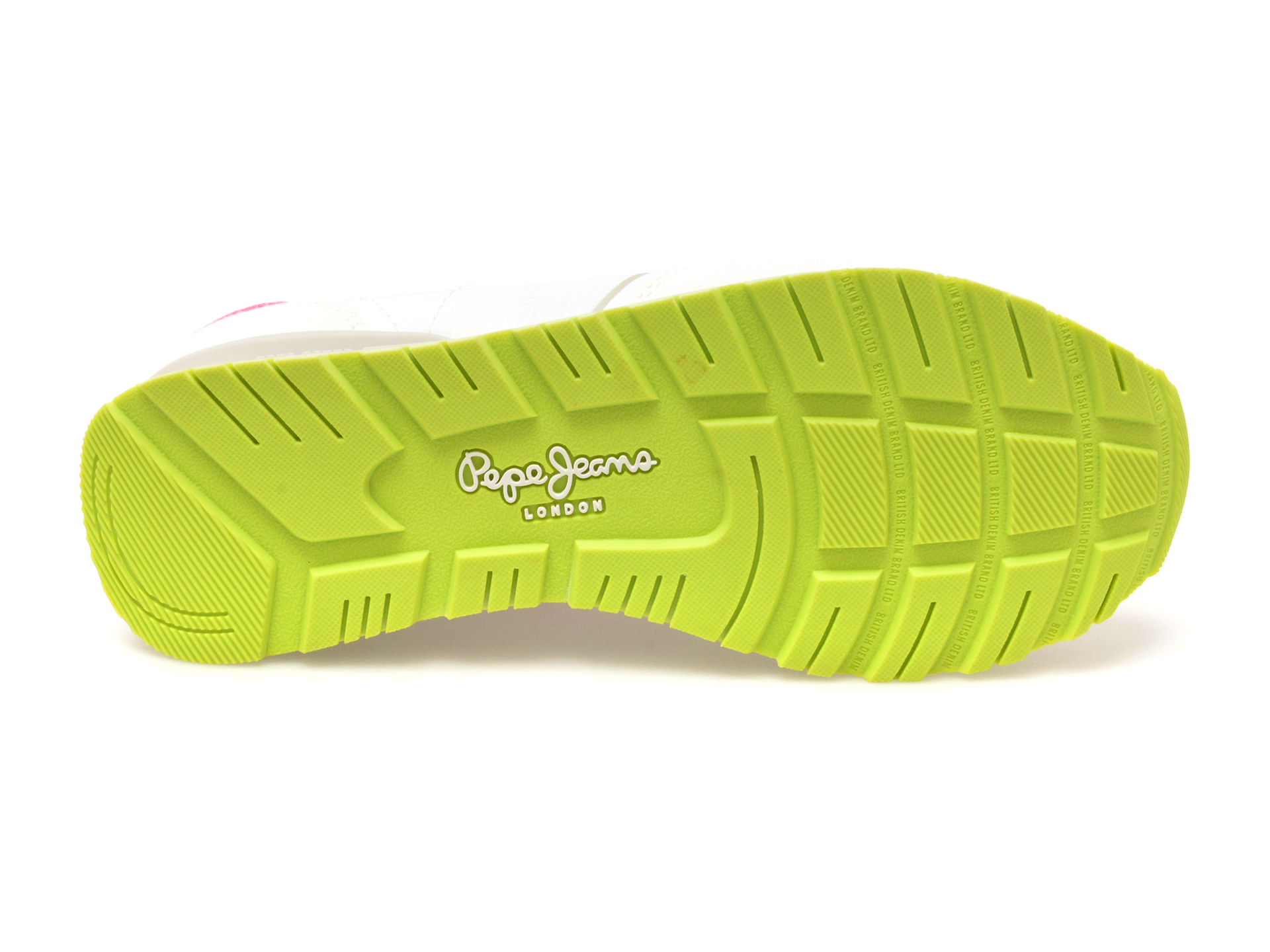 Pantofi sport PEPE JEANS albi, BRIT NEON, din material textil - imagine 7