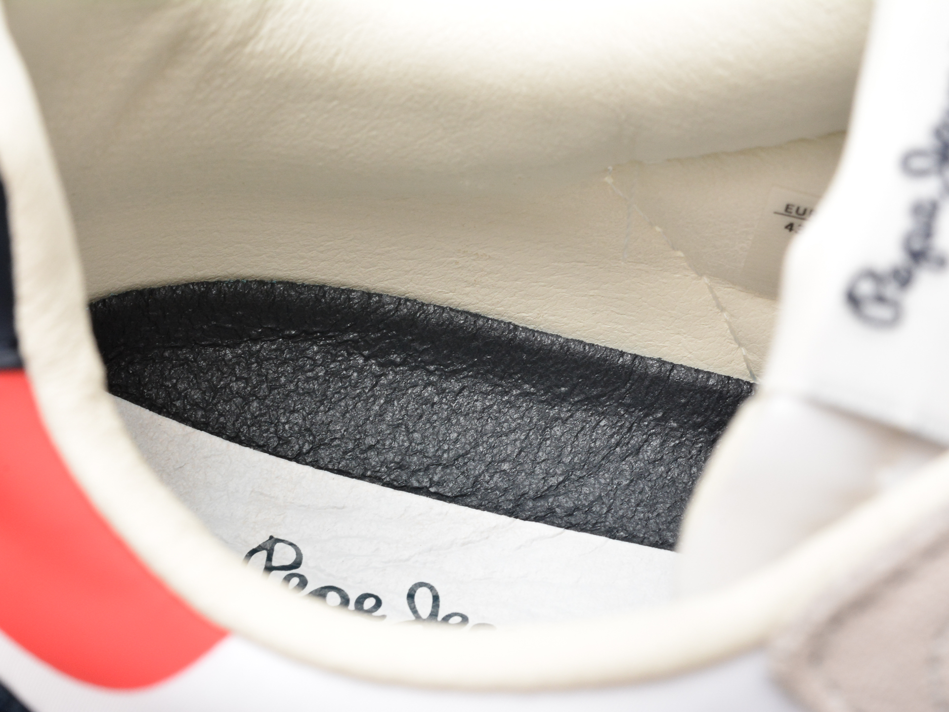 Pantofi sport PEPE JEANS albi, BRIT ROAD, din material textil - imagine 3