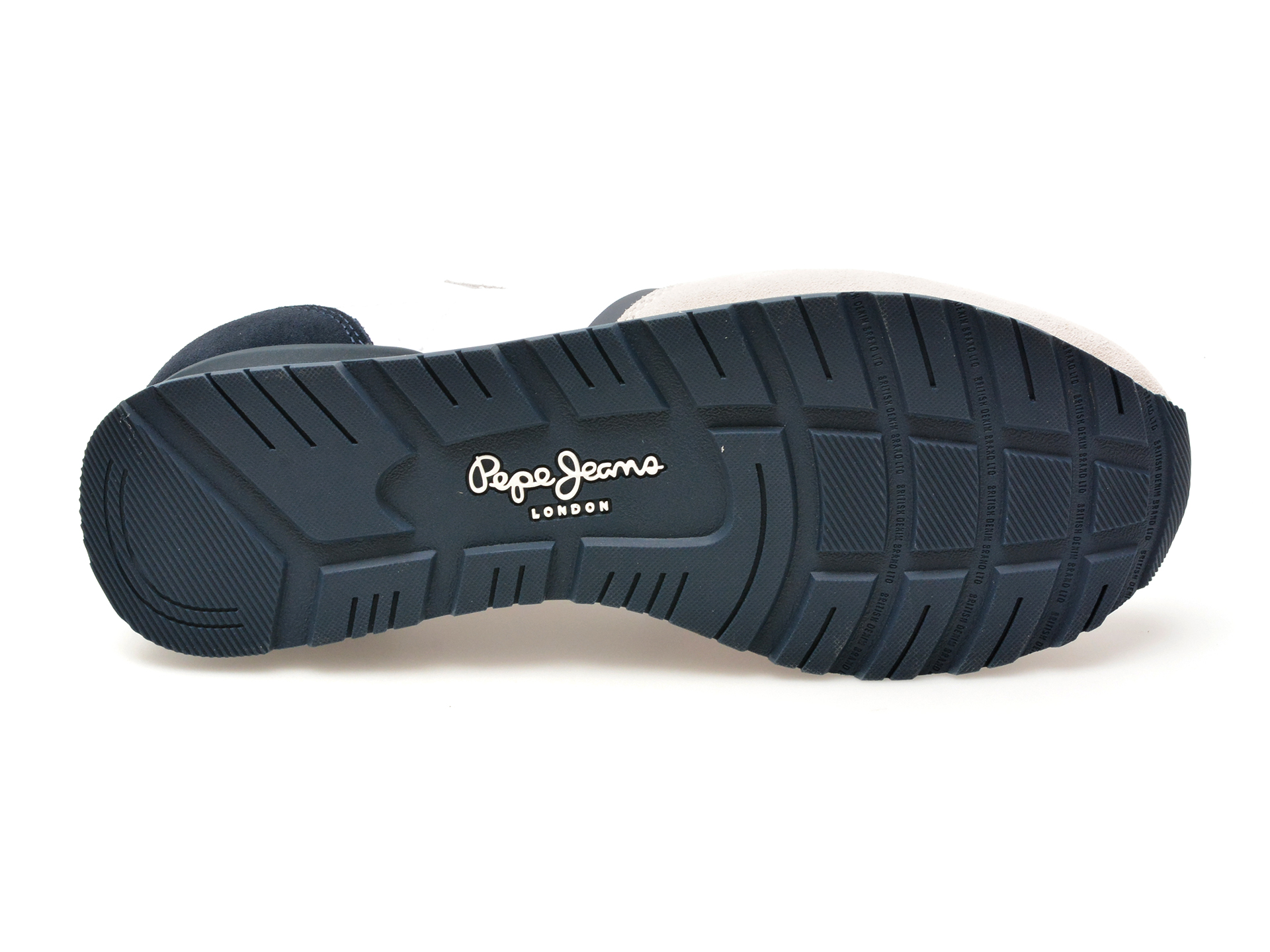 Pantofi sport PEPE JEANS albi, BRIT ROAD, din material textil - imagine 7