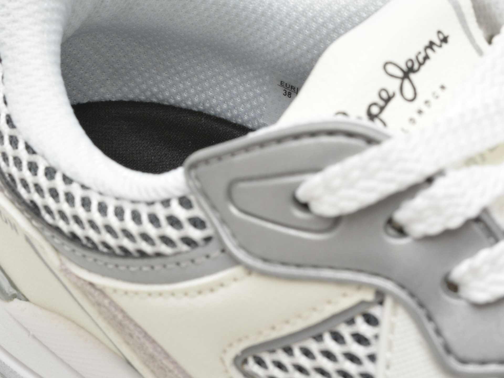 Pantofi sport PEPE JEANS albi, DAVE EVOLUTION, din piele ecologica - imagine 3