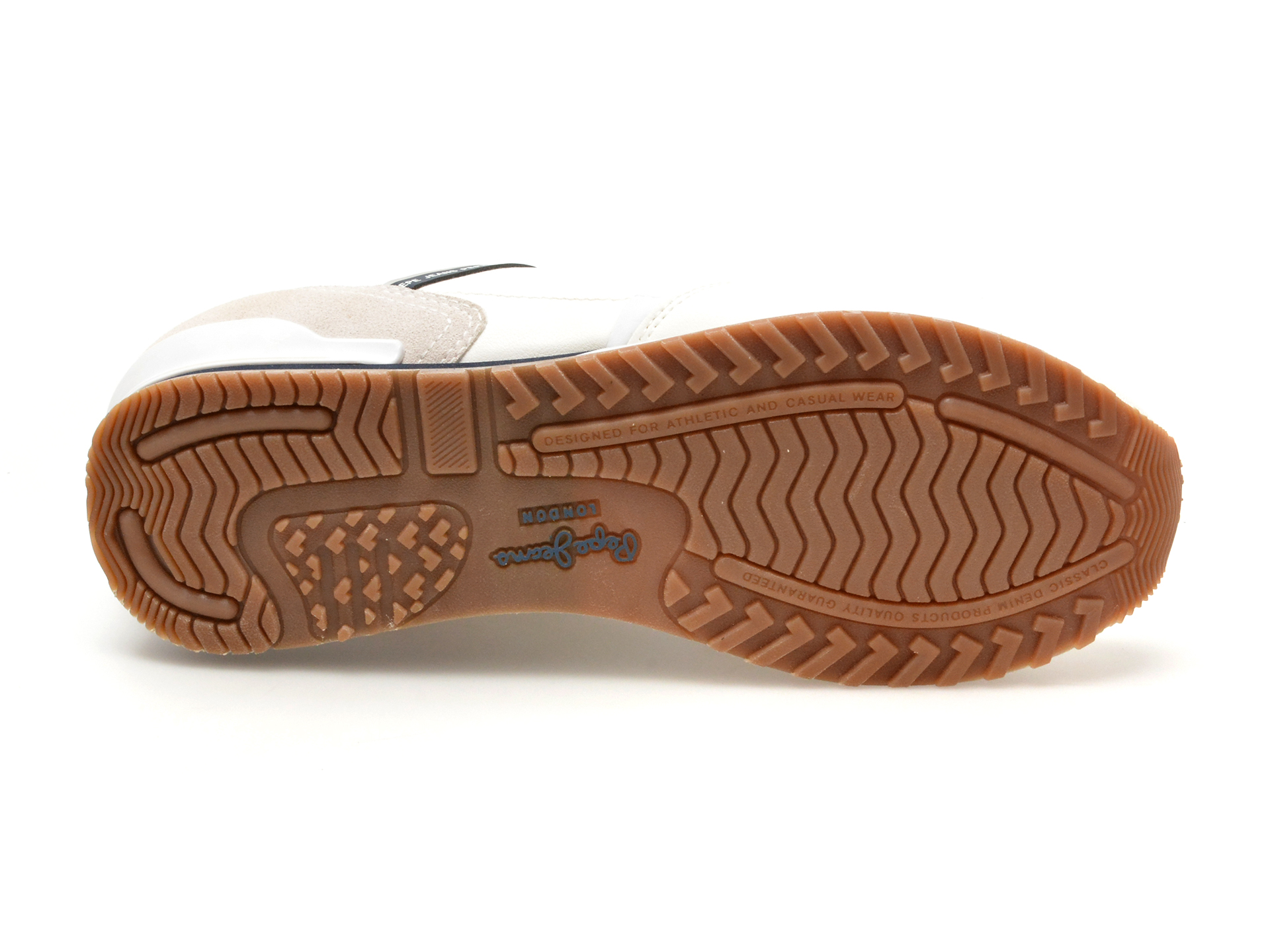 Pantofi sport PEPE JEANS albi, LONDON COURT, din piele ecologica - imagine 7