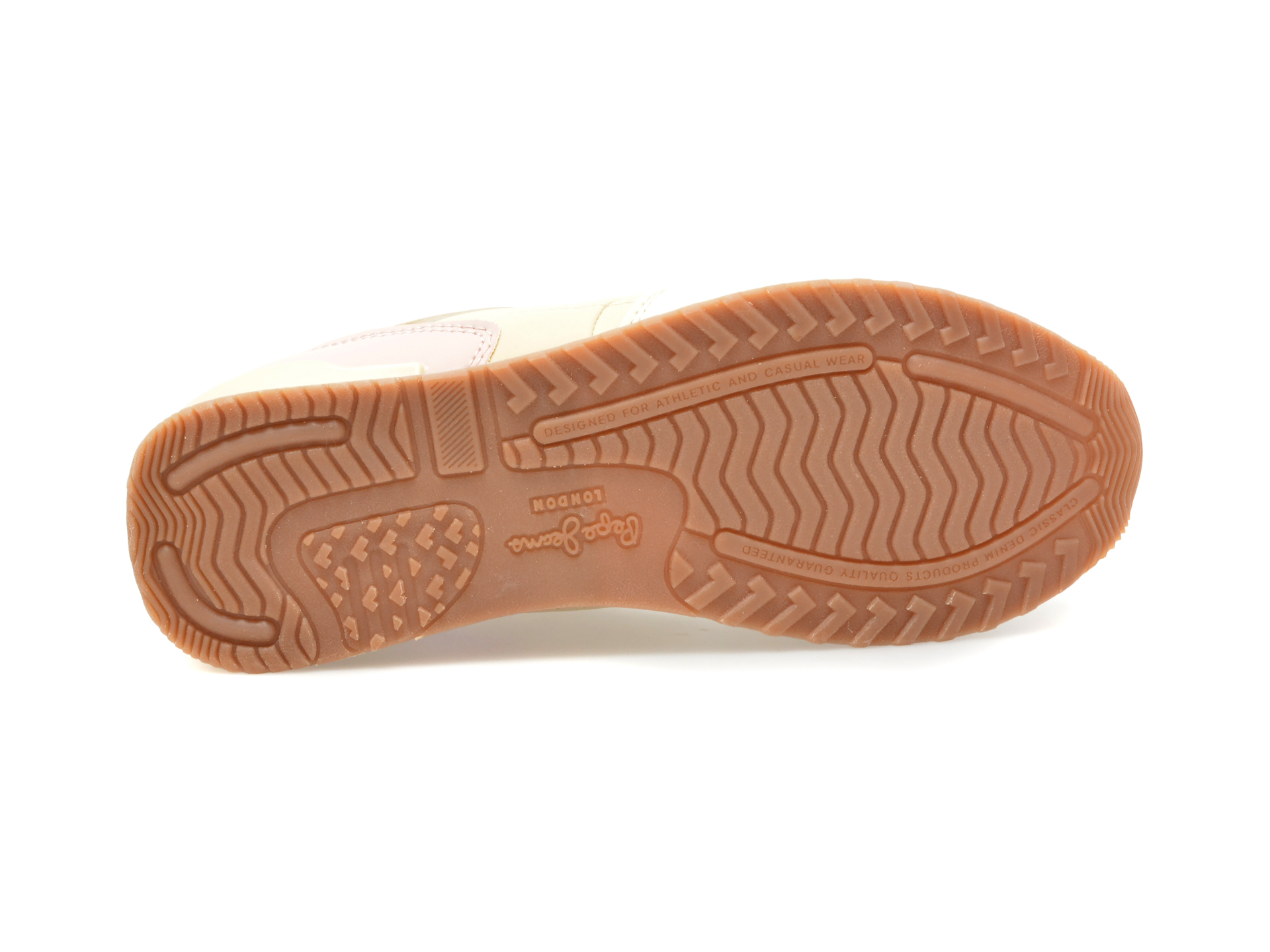 Pantofi sport PEPE JEANS aurii, LONDON ALBAL, din piele ecologica - imagine 7
