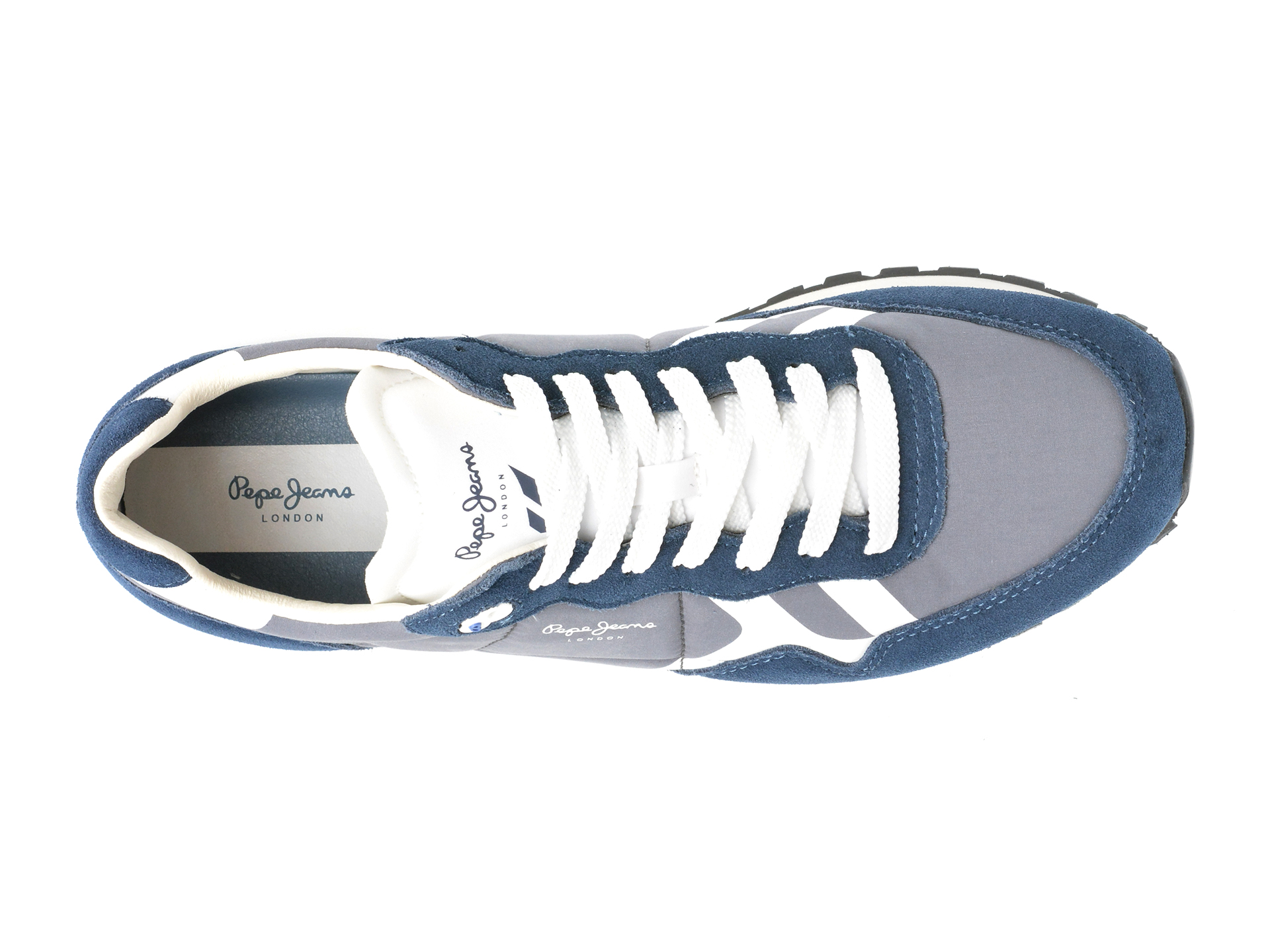 Pantofi sport PEPE JEANS bleumarin, BRIT-ON PRINT, din material textil - imagine 6