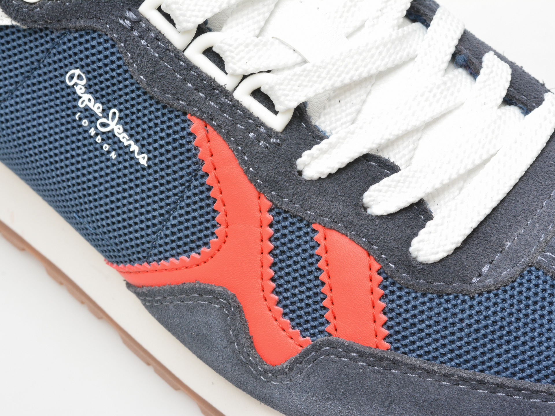 Pantofi sport PEPE JEANS bleumarin, BRIT RETRO, din piele intoarsa - imagine 2