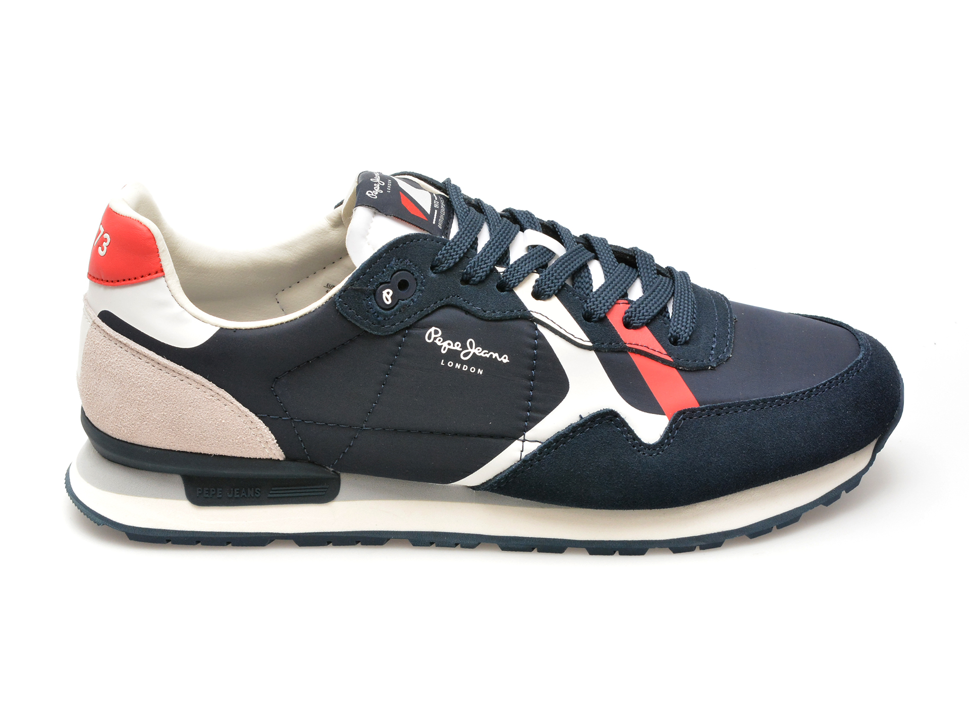 Pantofi sport PEPE JEANS bleumarin, BRIT ROAD, din material textil