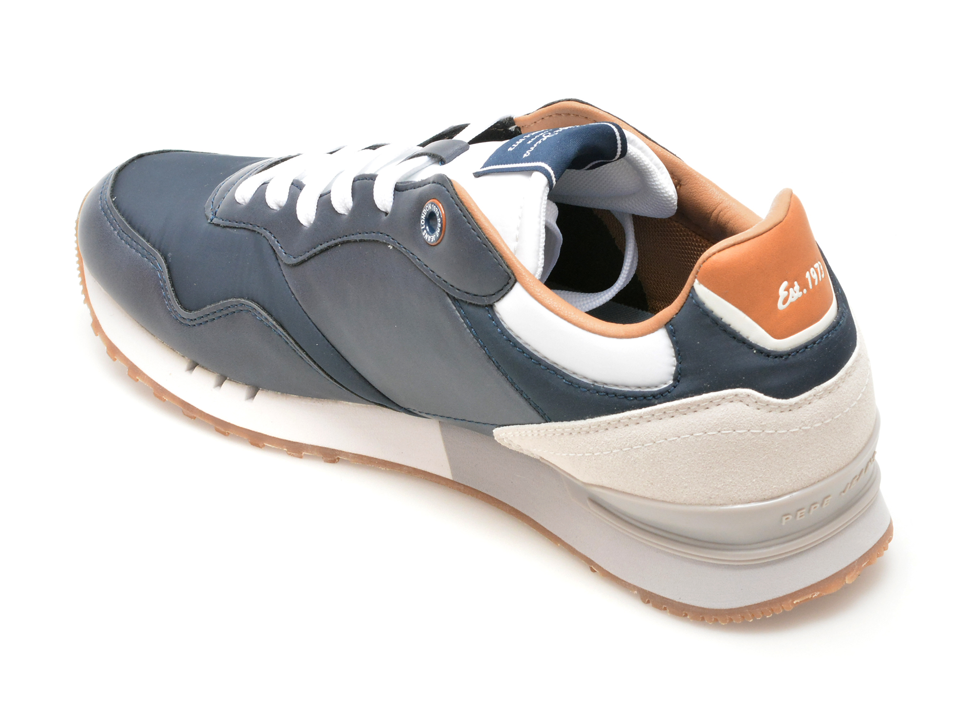 Pantofi sport PEPE JEANS bleumarin, LONDON COURT, din piele ecologica - imagine 5