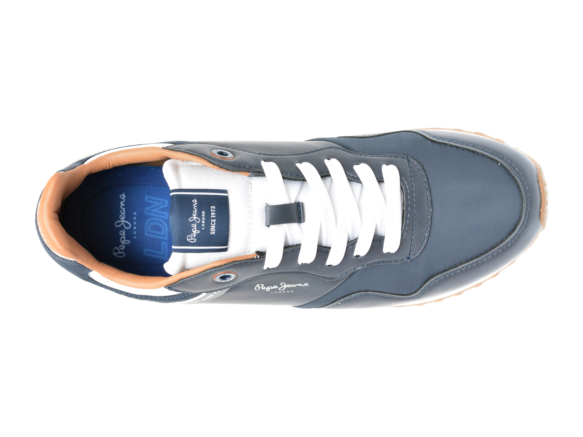 Pantofi sport PEPE JEANS bleumarin, LONDON COURT, din piele ecologica - imagine 6