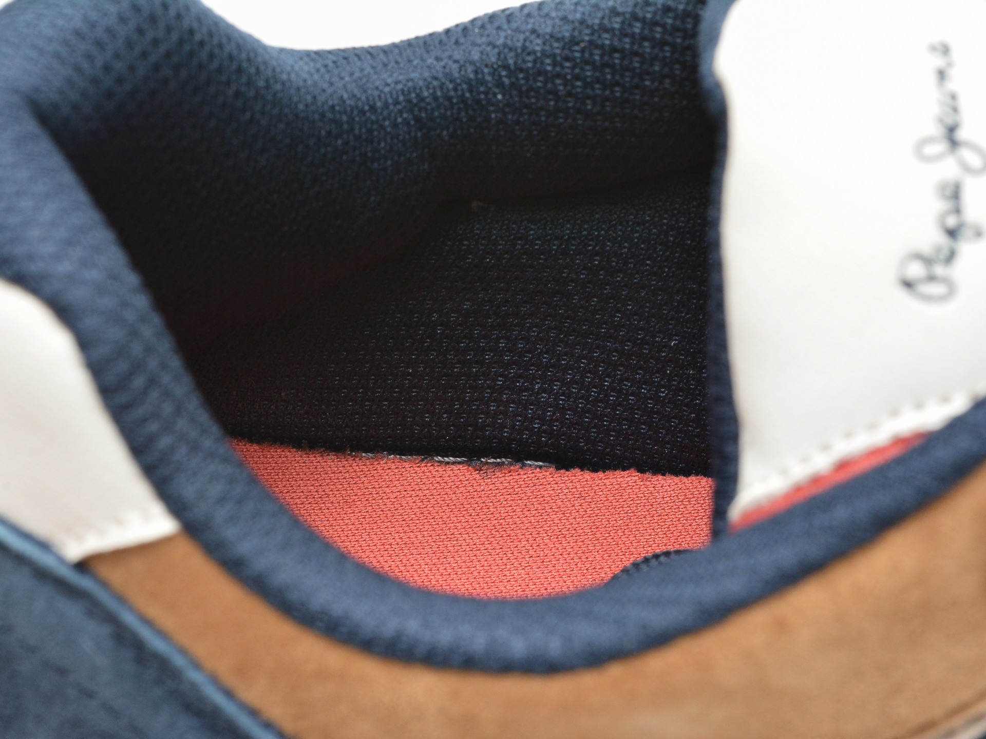 Pantofi sport PEPE JEANS bleumarin, LONDON PRO MESH, din piele intoarsa si material textil - imagine 3