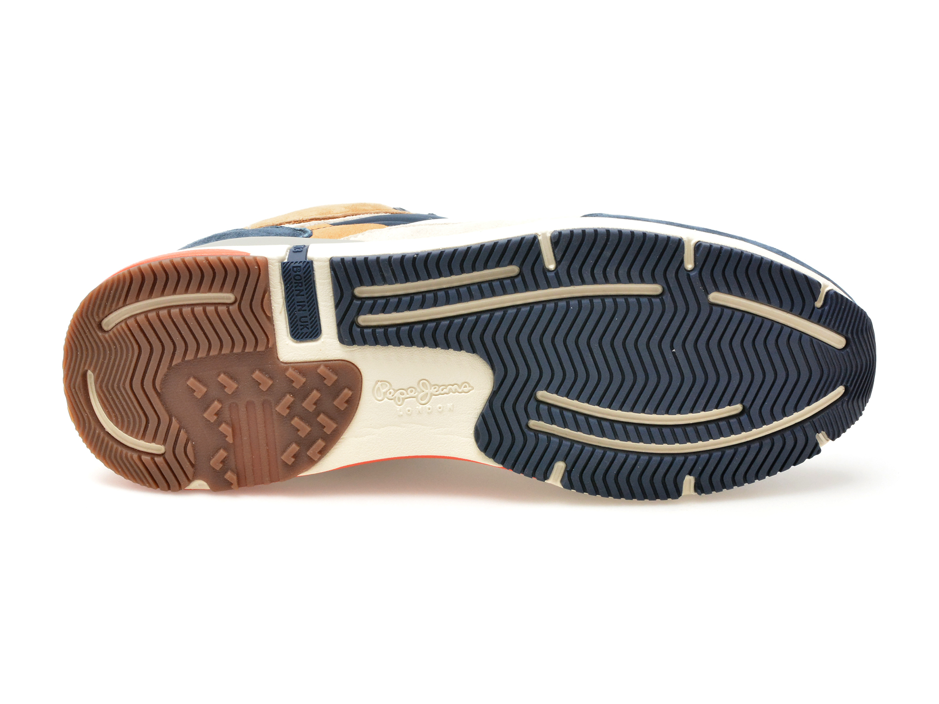 Pantofi sport PEPE JEANS bleumarin, LONDON PRO MESH, din piele intoarsa si material textil - imagine 7