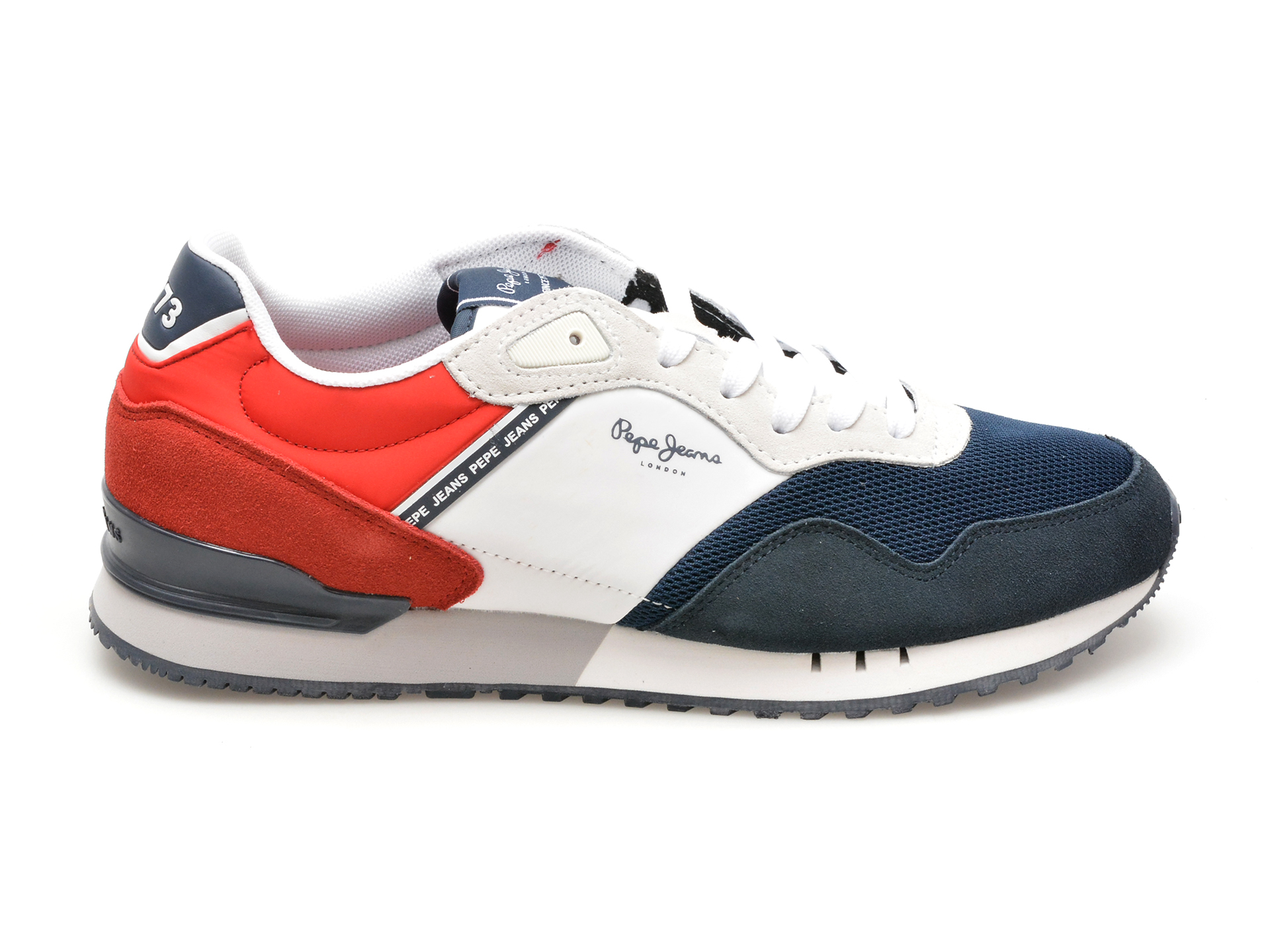 Pantofi sport PEPE JEANS bleumarin, LONDON URBAN, din material textil