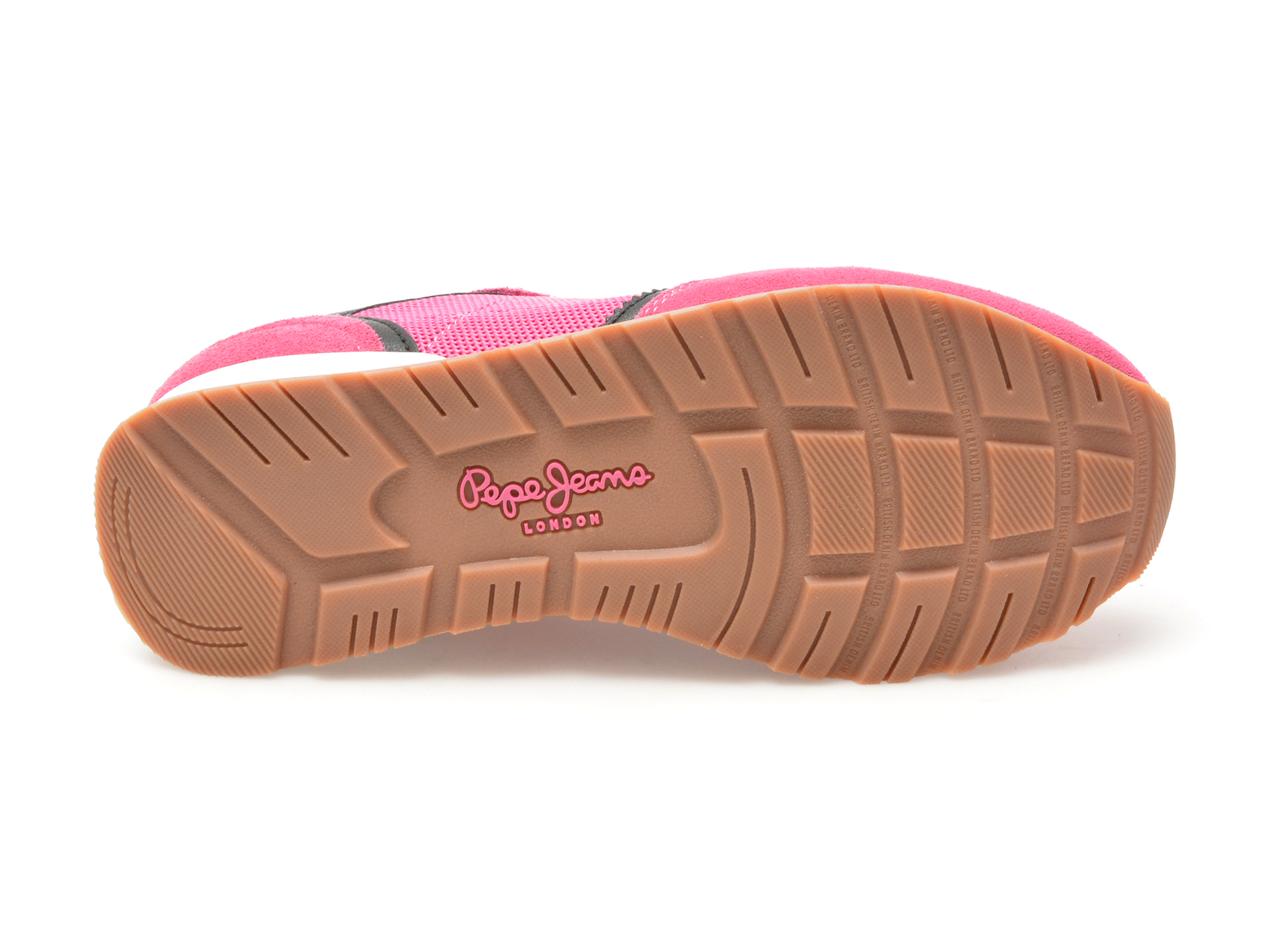 Pantofi sport PEPE JEANS fucsia, BRIT RETRO, din piele intoarsa - imagine 7