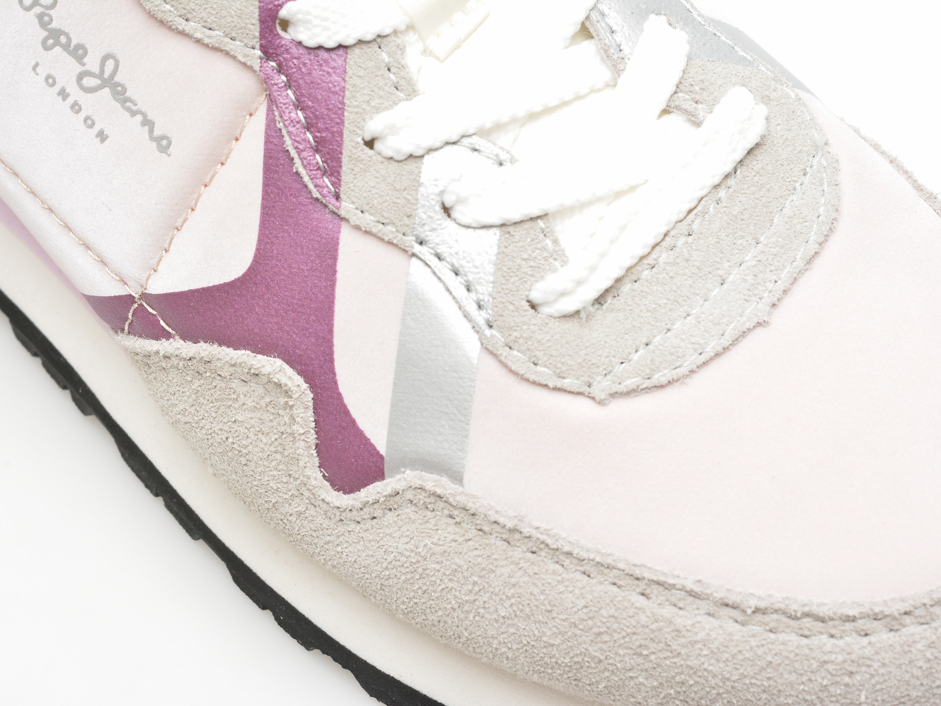 Pantofi sport PEPE JEANS gri, BRIT PRINT, din material textil - imagine 2