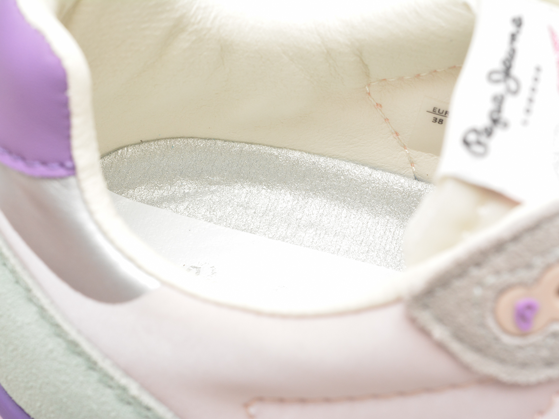 Pantofi sport PEPE JEANS gri, BRIT PRINT, din material textil - imagine 3
