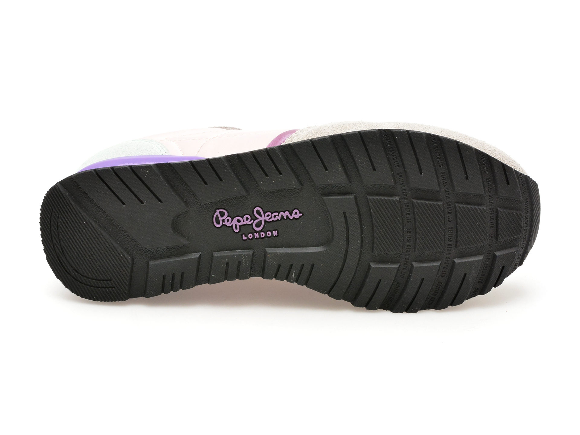 Pantofi sport PEPE JEANS gri, BRIT PRINT, din material textil - imagine 7