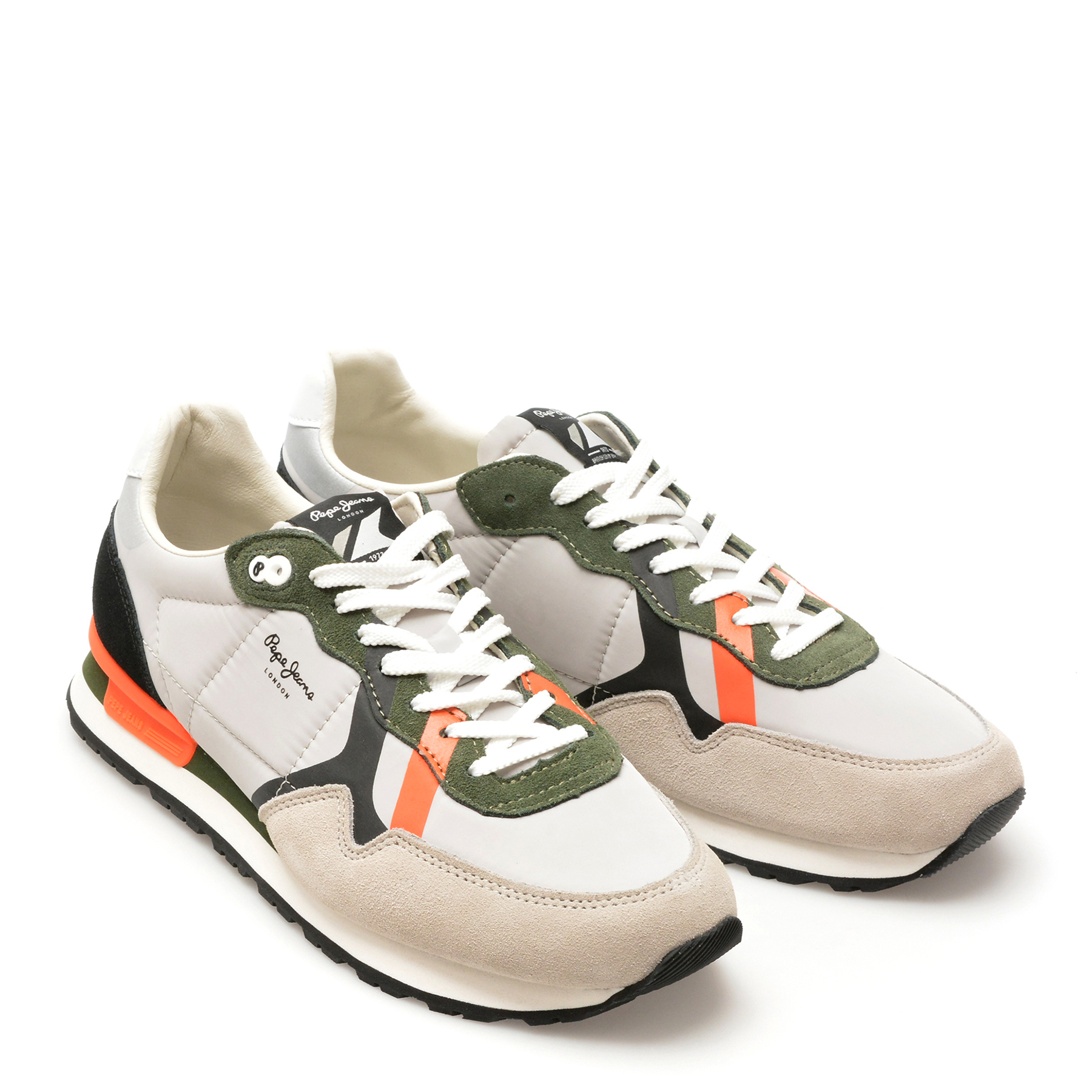 Pantofi sport PEPE JEANS gri, BRIT ROAD, din material textil - imagine 4