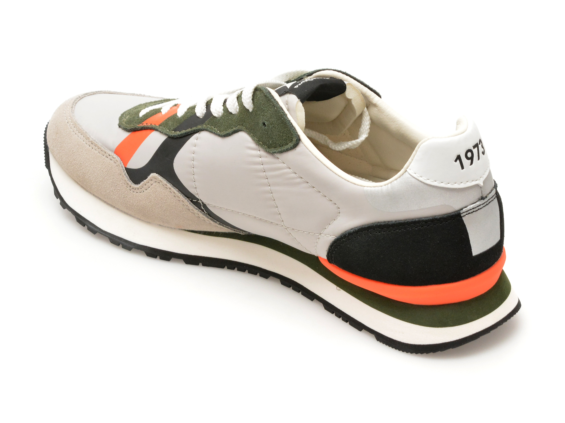 Pantofi sport PEPE JEANS gri, BRIT ROAD, din material textil - imagine 5