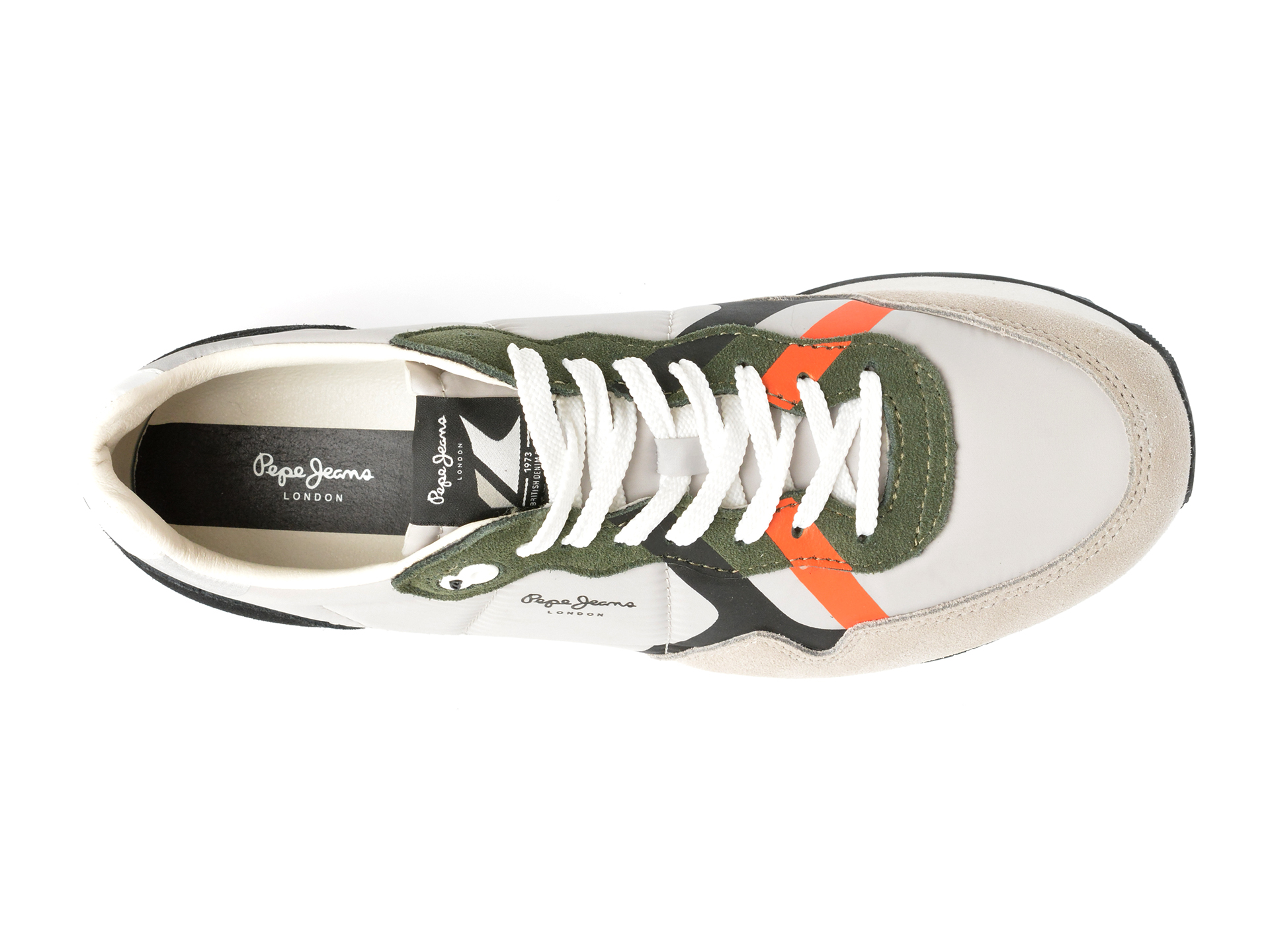 Pantofi sport PEPE JEANS gri, BRIT ROAD, din material textil - imagine 6