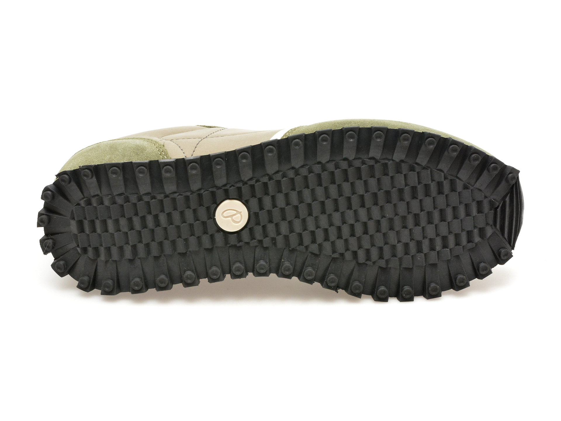 Pantofi sport PEPE JEANS kaki, BRIT-ON PRINT, din material textil si piele intoarsa - imagine 7
