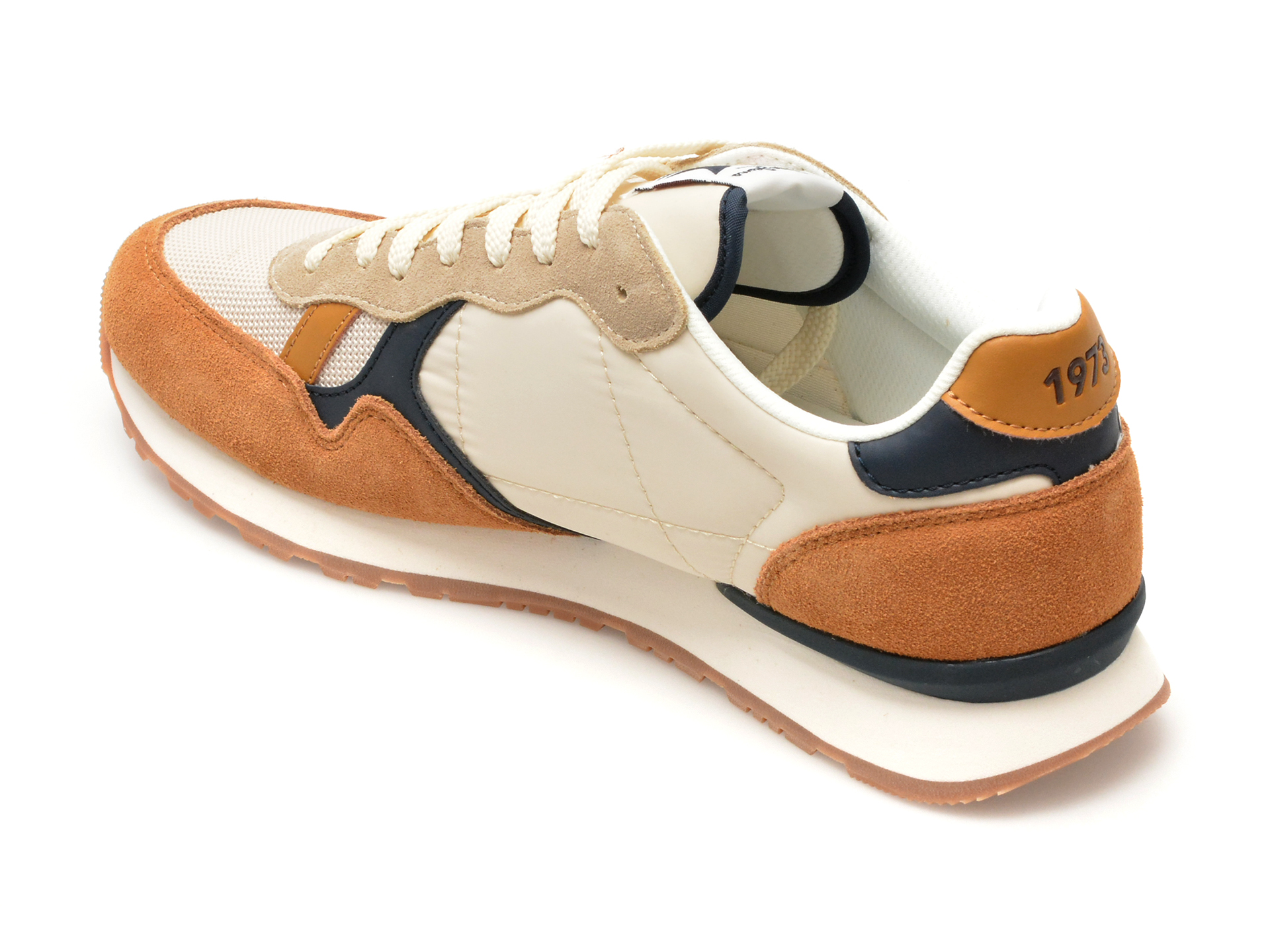Pantofi sport PEPE JEANS maro, BRIT MIX, din material textil - imagine 5