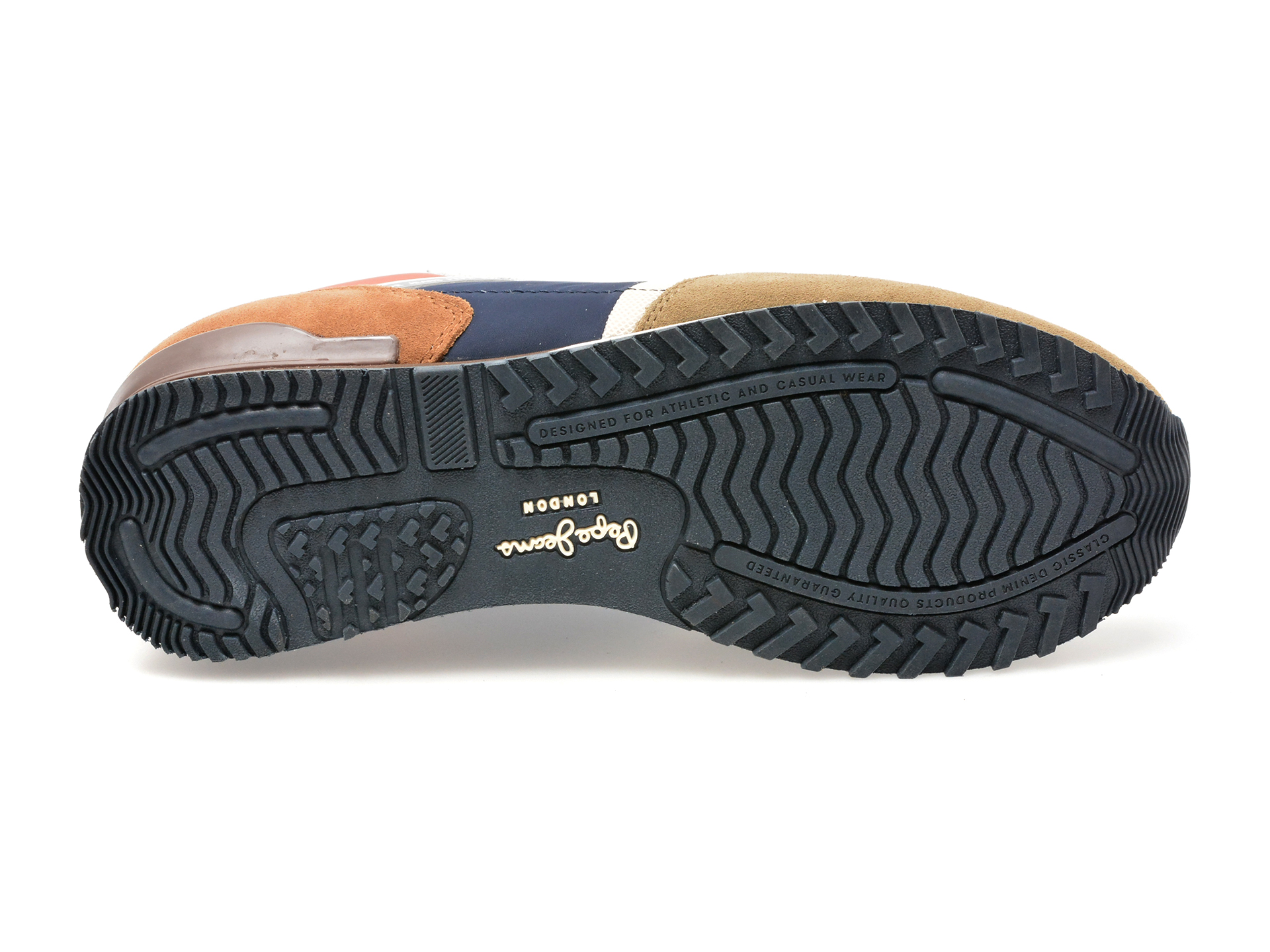 Pantofi sport PEPE JEANS maro, LONDON CLASS, din material textil - imagine 7