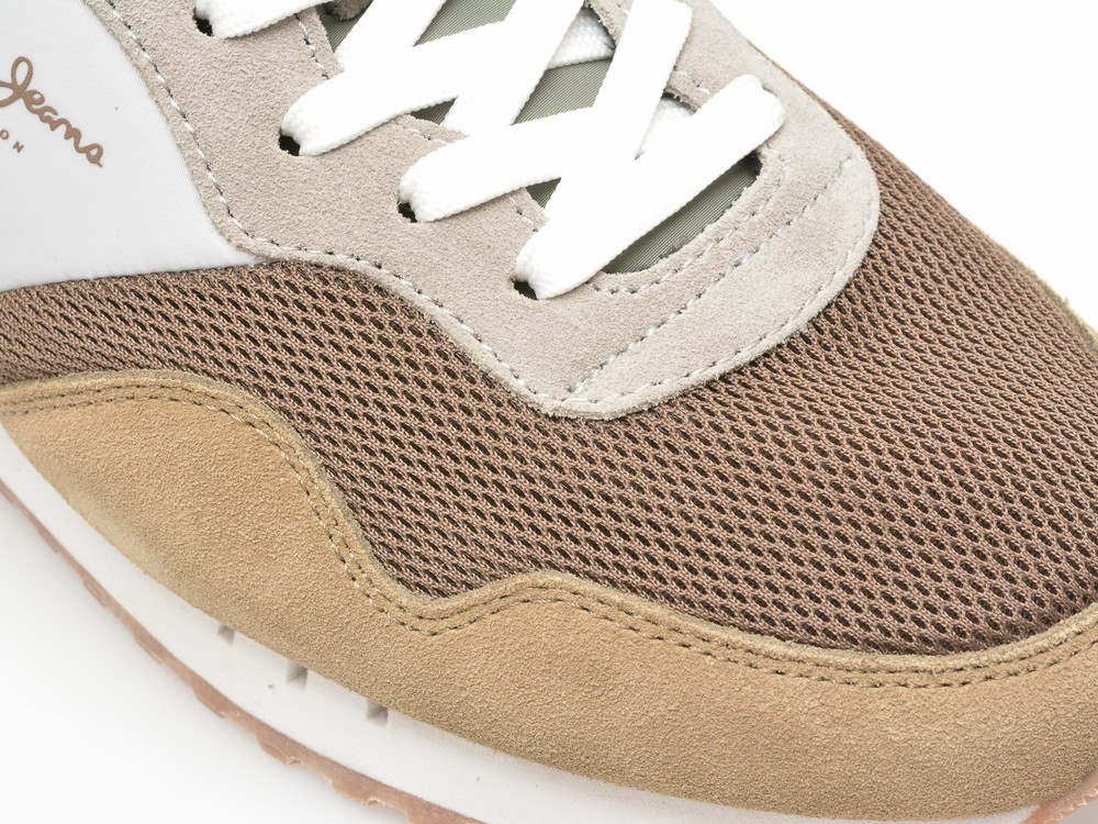 Pantofi sport PEPE JEANS maro, LONDON URBAN, din material textil - imagine 2