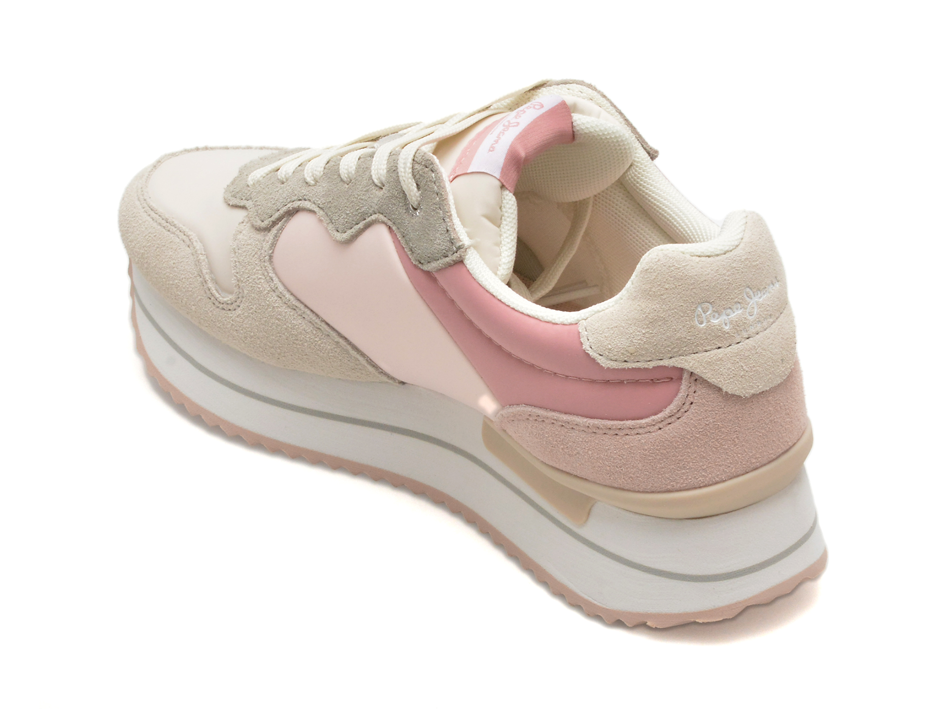 Pantofi sport PEPE JEANS multicolor, RUSPER JELLY, din piele intoarsa si material textil - imagine 5