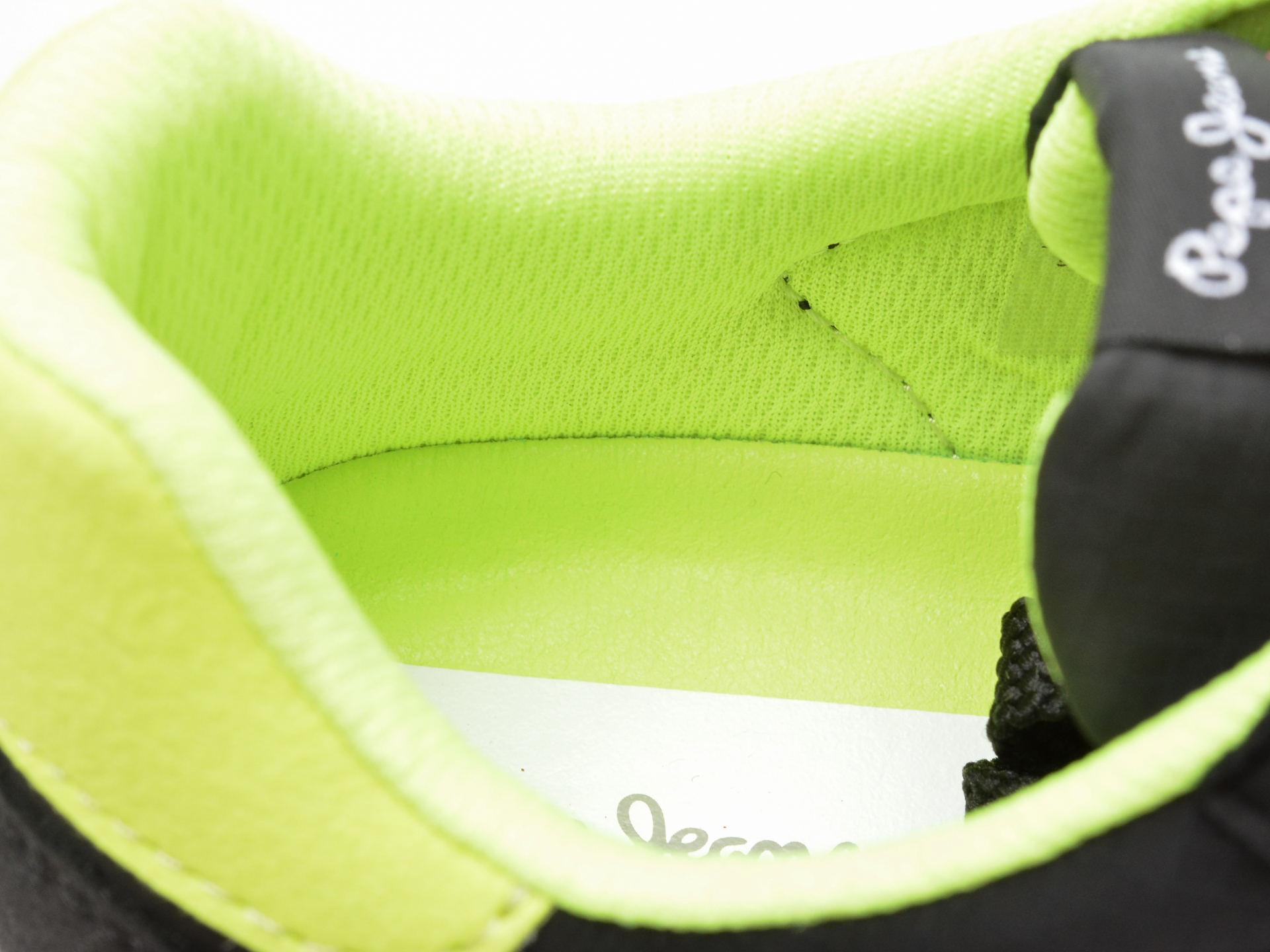 Pantofi sport PEPE JEANS negri, BRIT NEON, din material textil - imagine 3