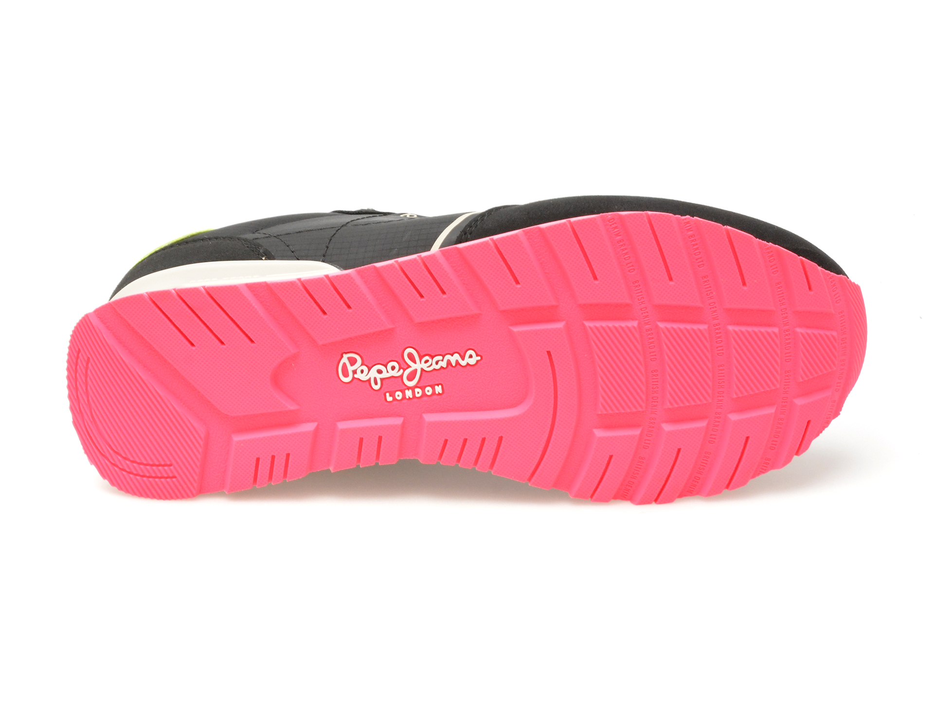 Pantofi sport PEPE JEANS negri, BRIT NEON, din material textil - imagine 7