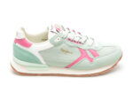 Pantofi sport PEPE JEANS verzi, BRIT RETRO, din material textil si piele intoarsa