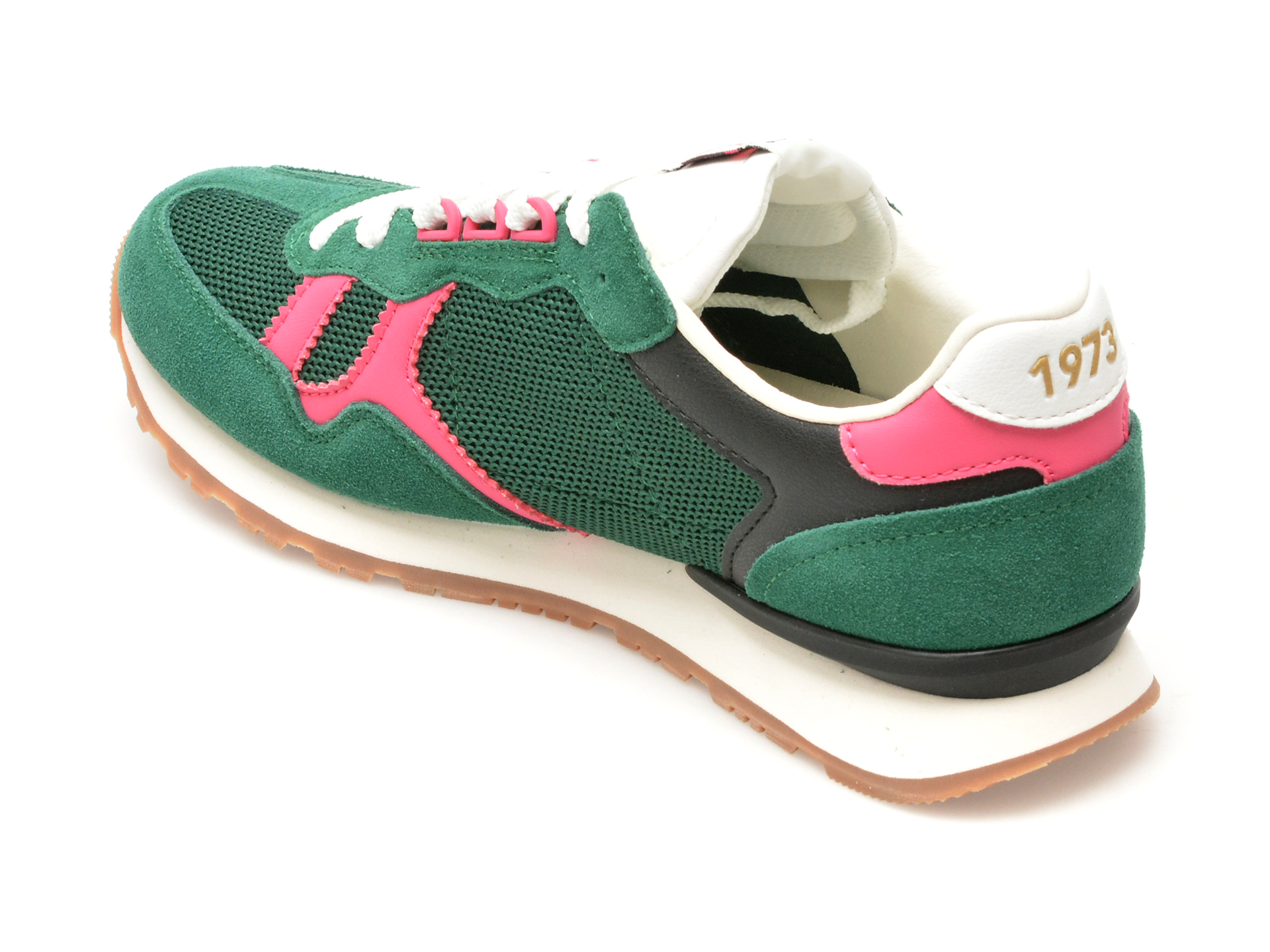 Pantofi sport PEPE JEANS verzi, BRIT RETRO, din piele intoarsa - imagine 5