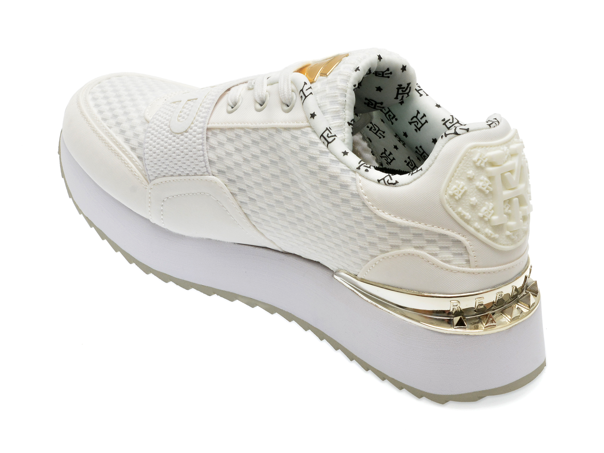 Pantofi sport REPLAY albi, WS6314T, din material textil - imagine 5