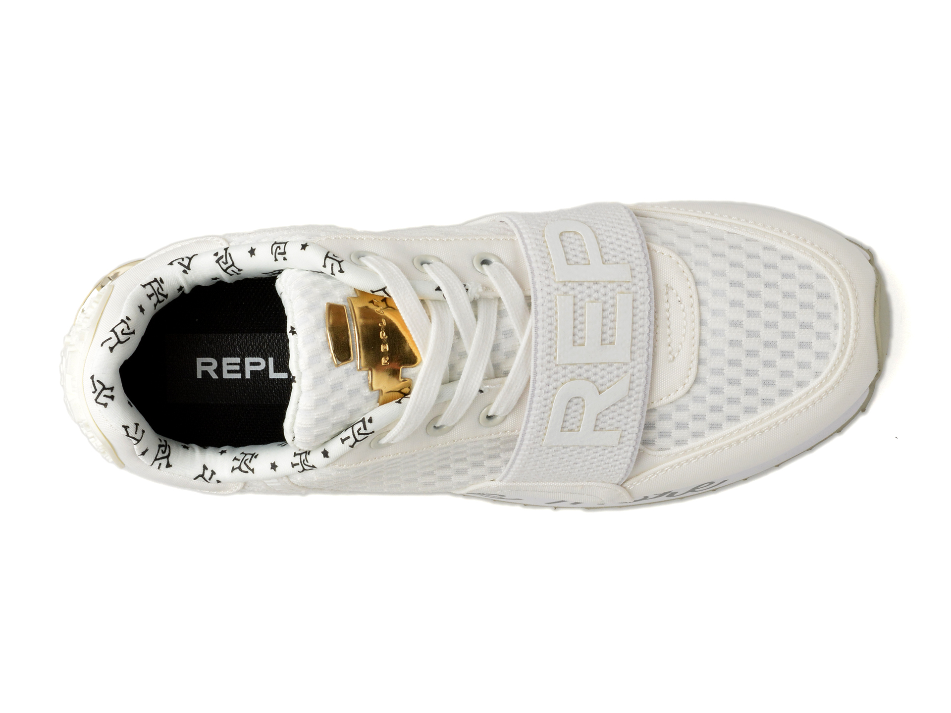 Pantofi sport REPLAY albi, WS6314T, din material textil - imagine 6