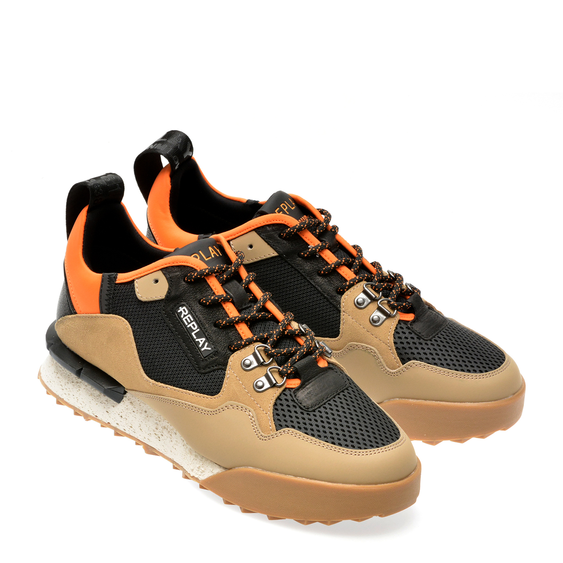 Pantofi sport REPLAY bej, MS1P42L, din piele naturala - imagine 4