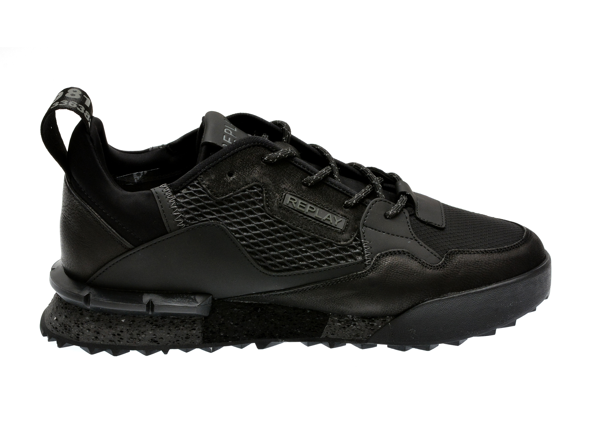 Pantofi sport REPLAY negri, MS1P40L, din piele naturala
