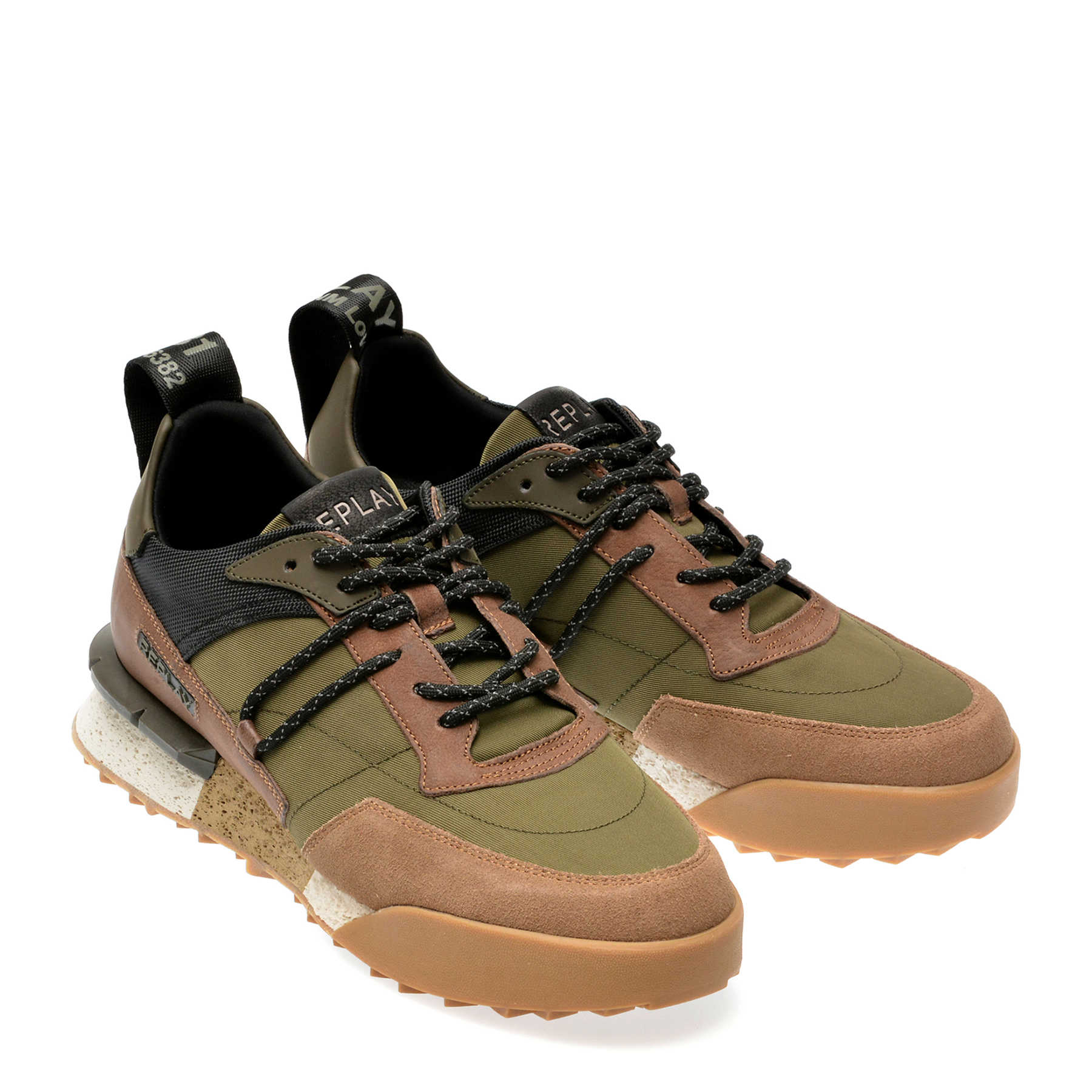 Pantofi sport REPLAY verzi, MS1P41L, din piele naturala - imagine 4