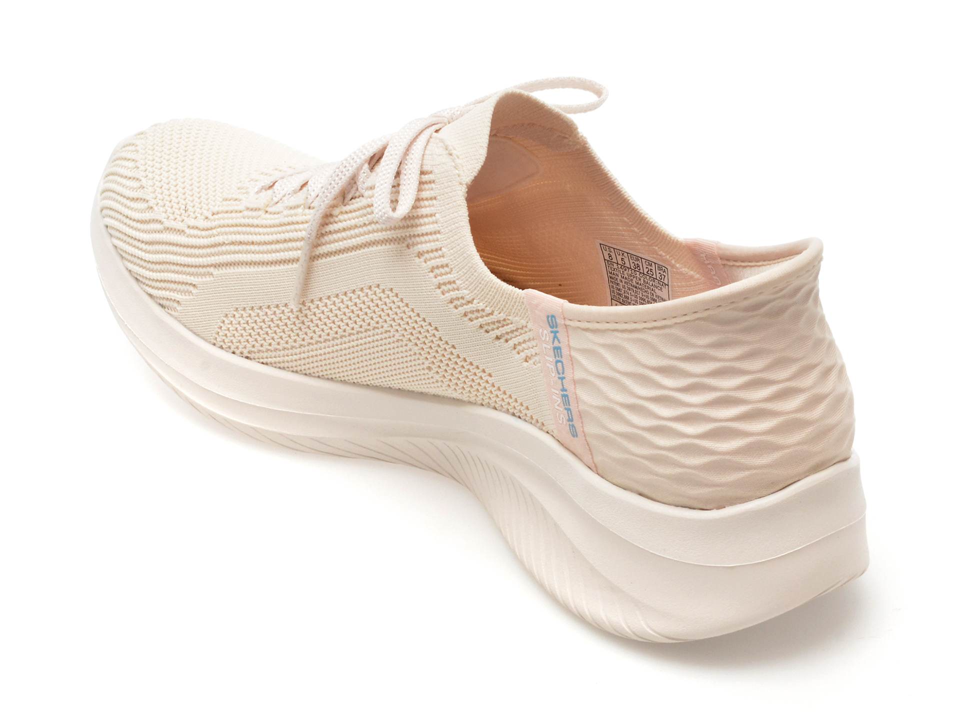 Pantofi sport SKECHERS alb, ULTRA FLEX 3.0, din material textil - imagine 5