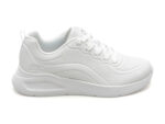 Pantofi sport SKECHERS albi, BOBS BUNO, din piele ecologica