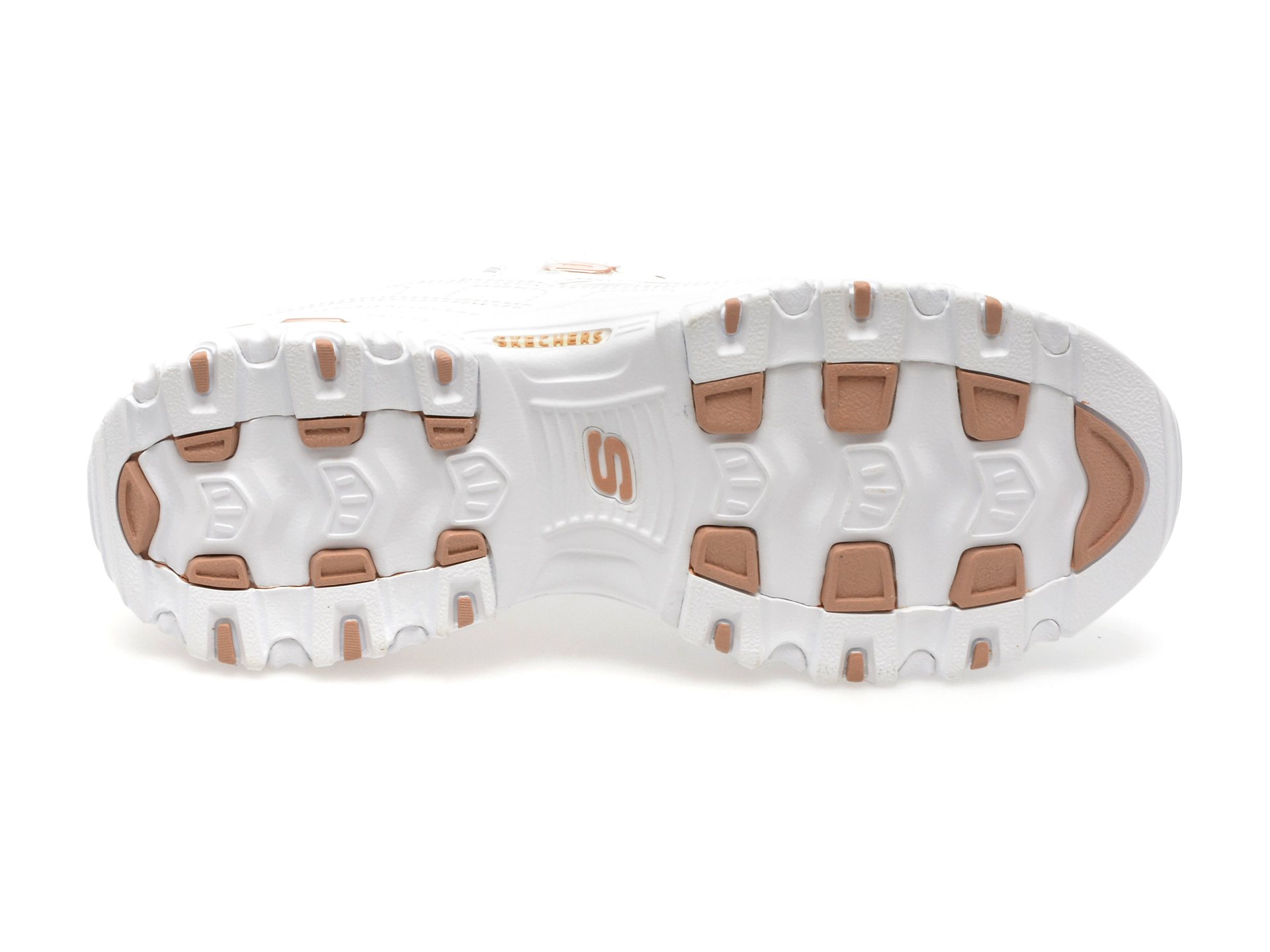 Pantofi sport SKECHERS albi, D LITES, din piele naturala - imagine 7