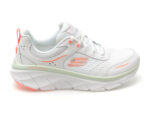 Pantofi sport SKECHERS albi, D LUX WALKER 2.0, din material textil