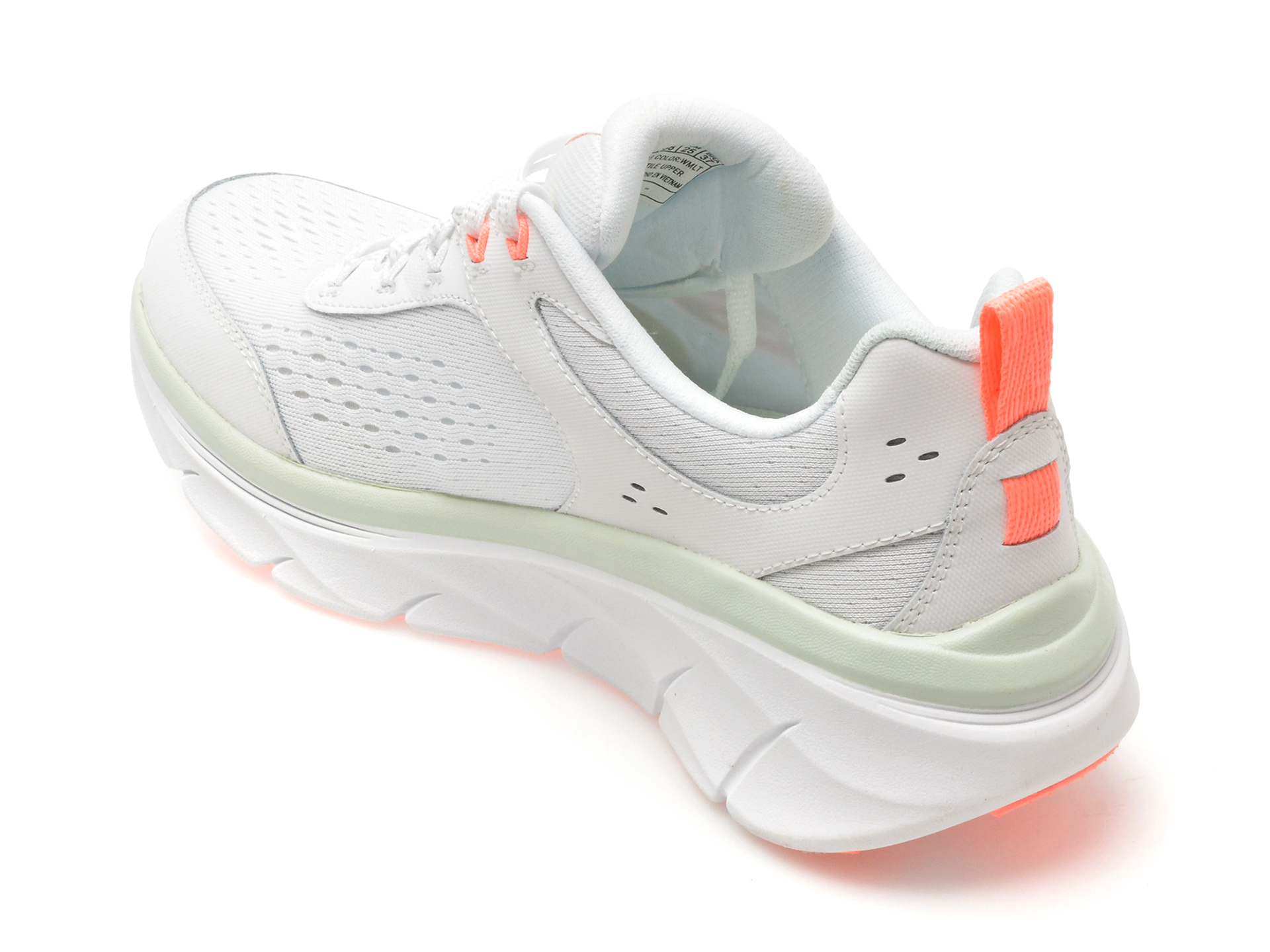 Pantofi sport SKECHERS albi, D LUX WALKER 2.0, din material textil - imagine 5