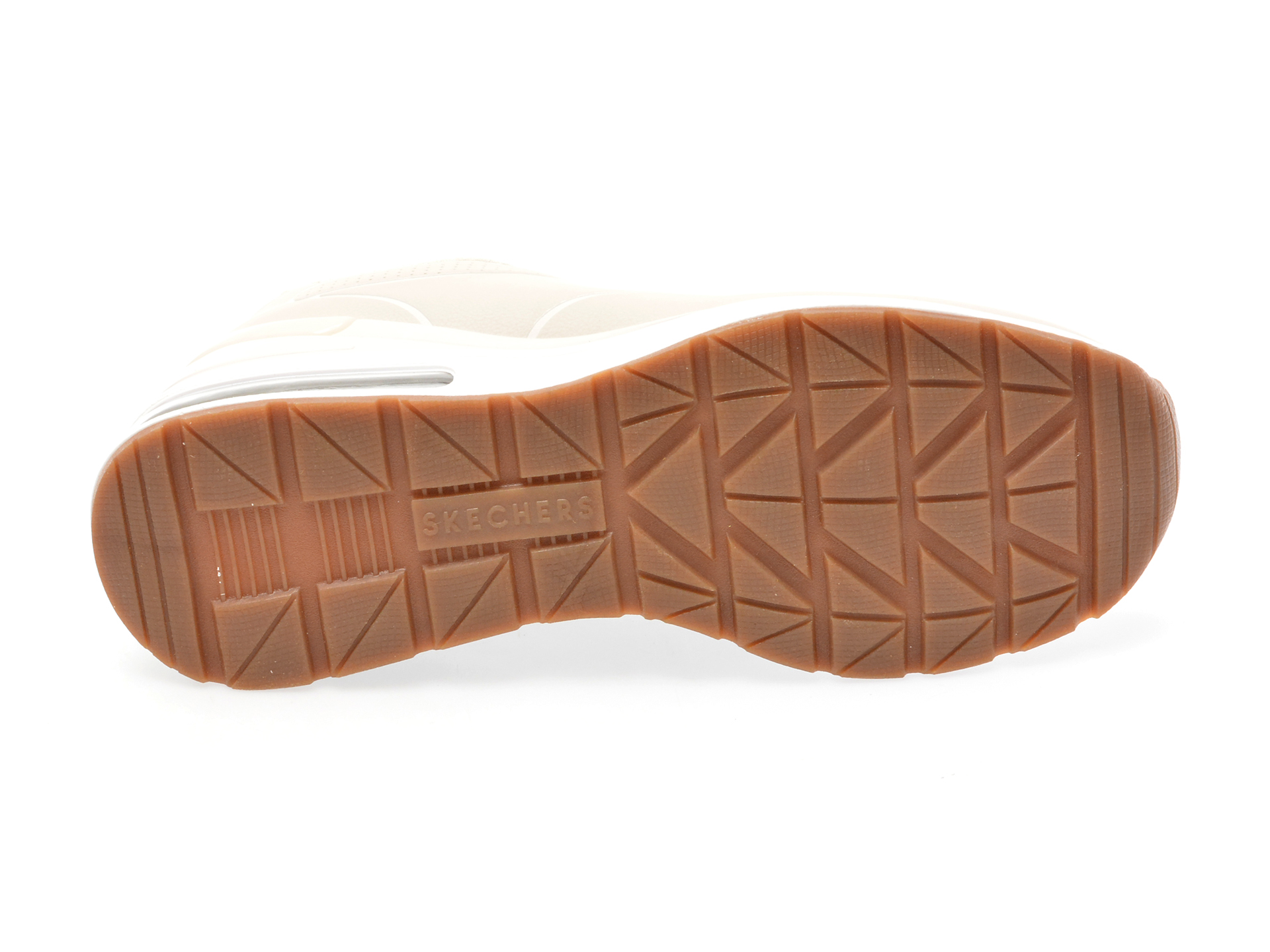 Pantofi sport SKECHERS albi, MILLION AIR, din piele ecologica - imagine 7